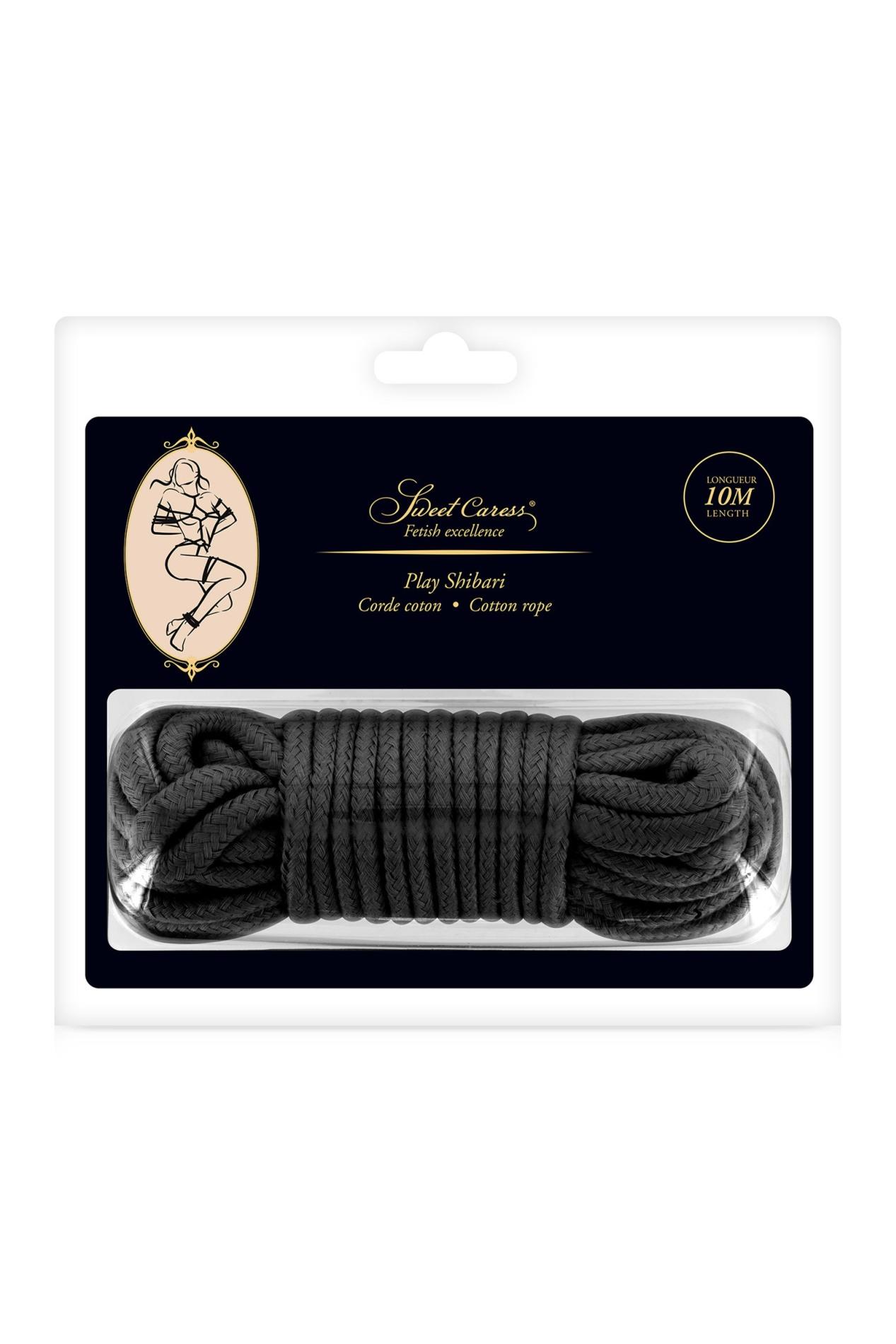 Sm Bondage Rope Black 10M (Size: T2)