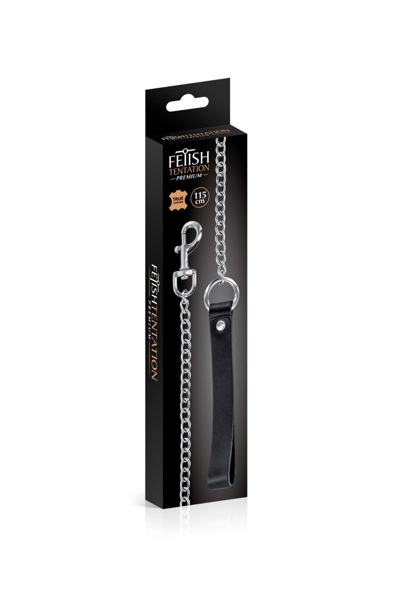 Metal Leash With Cow Leather Wrist