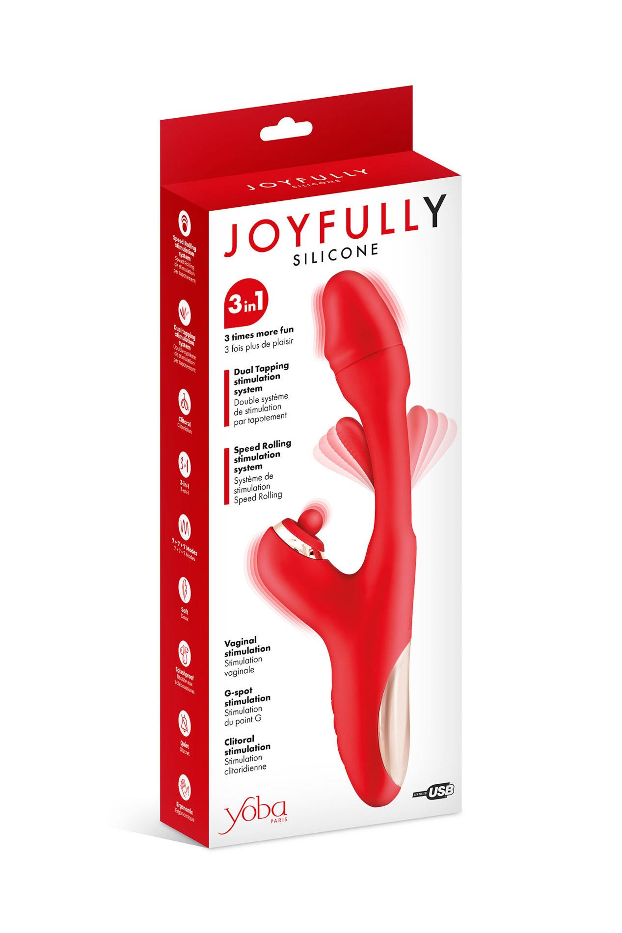 Joyfully 3-In-1 Rabbit Vibrator With Tapotem