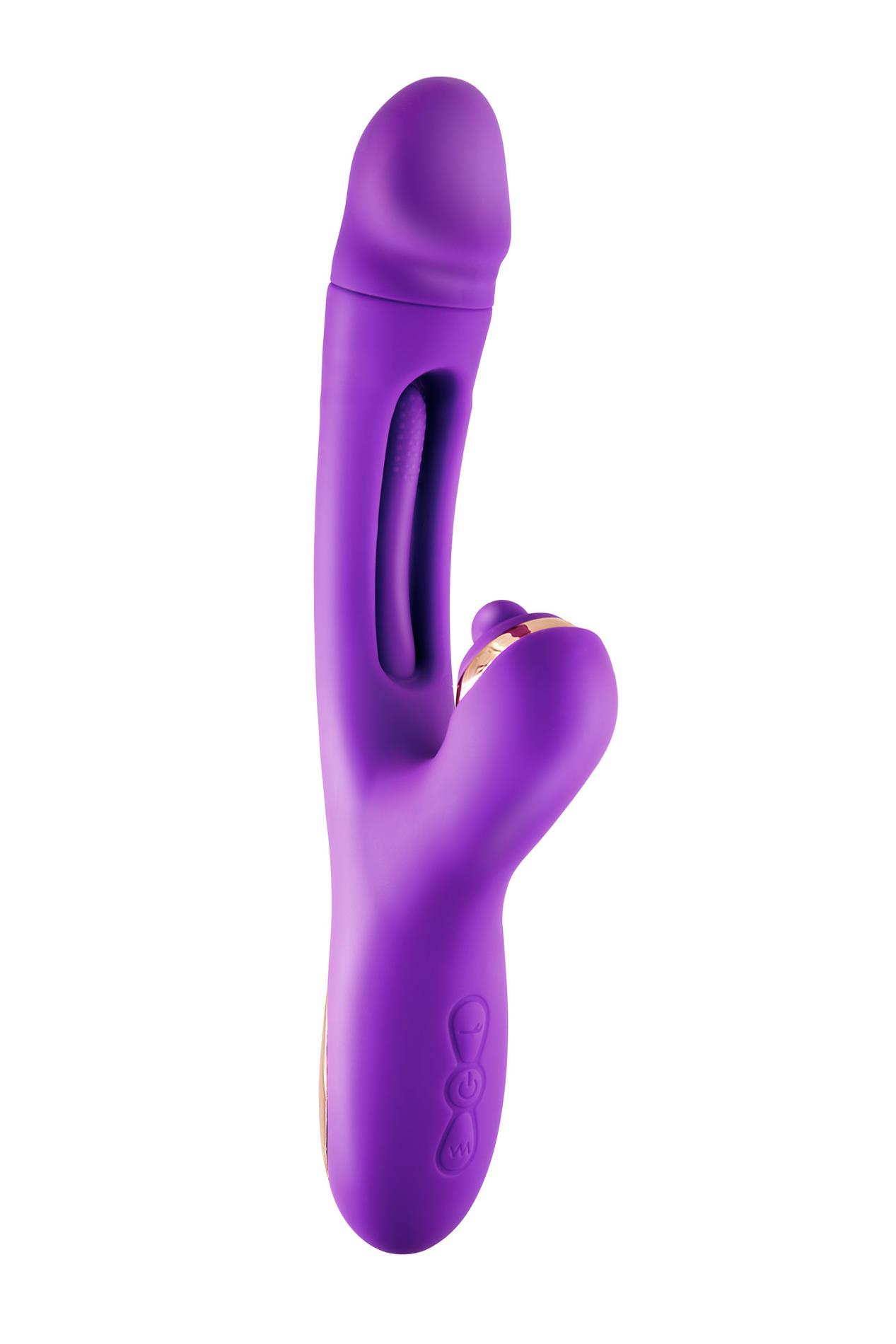 Joyfully 3-In-1 Rabbit Vibrator With Tapotem Purple