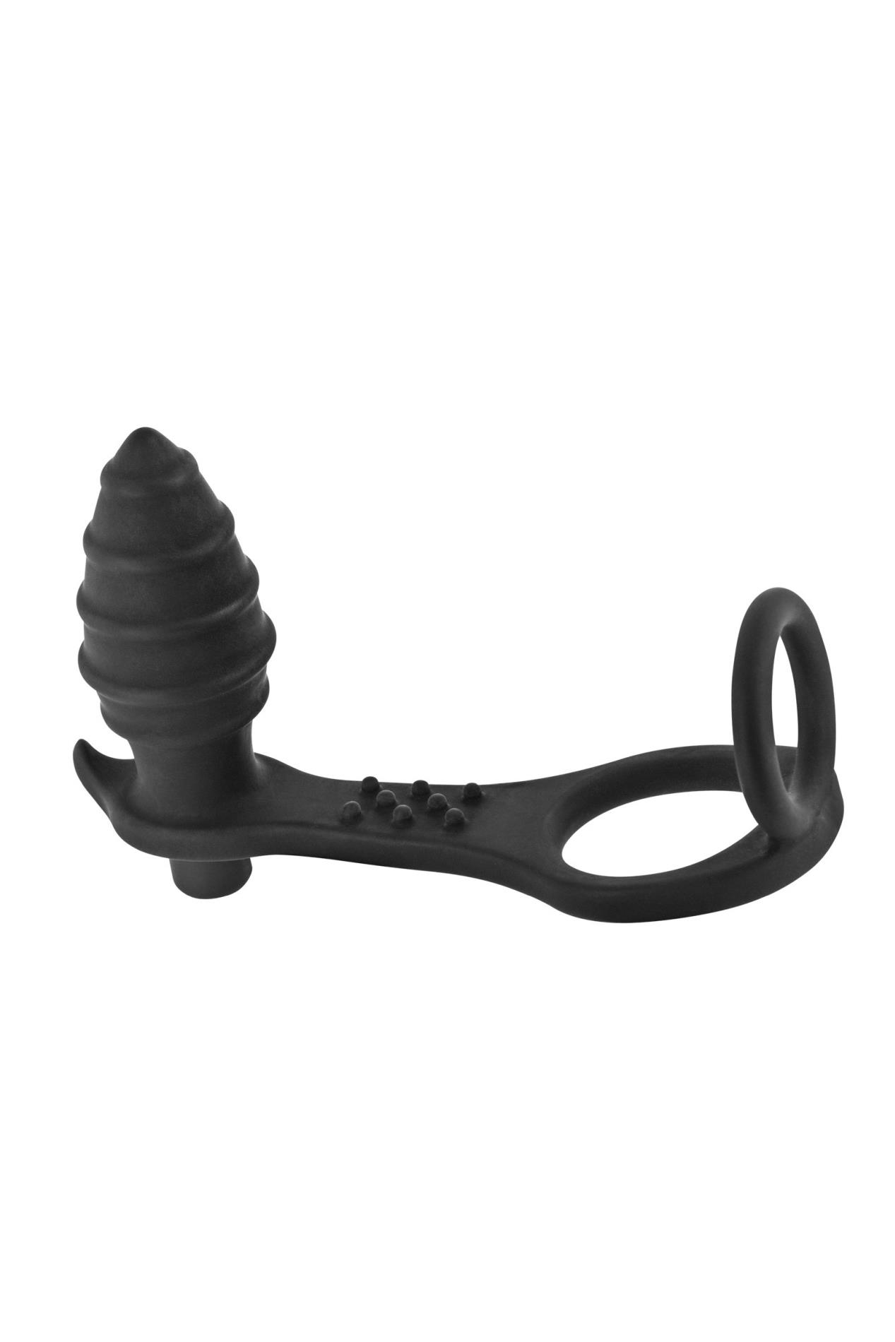Prostate Stimulator Cockring Plug Ap071 Black
