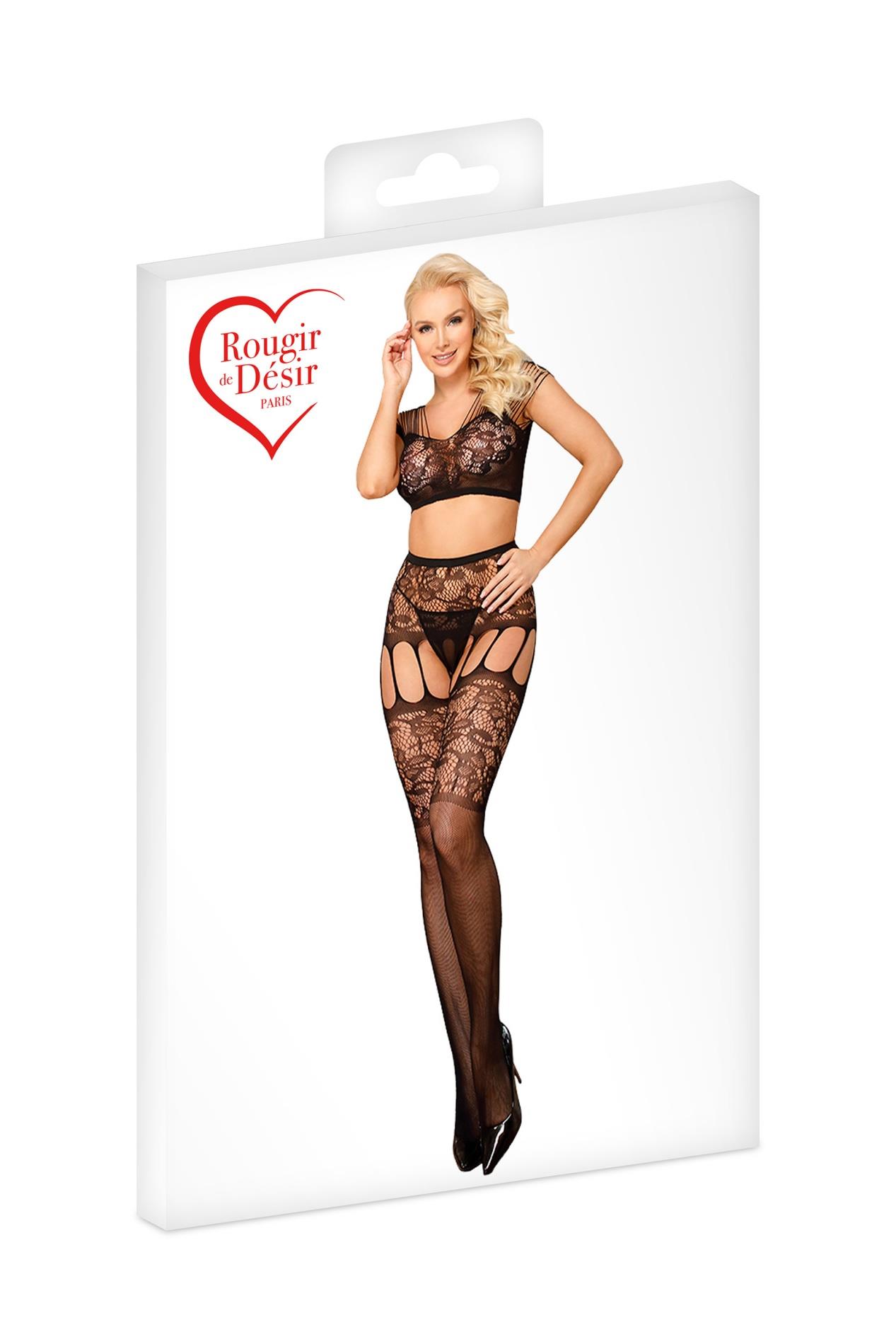 Top+Collant Resille T01 Noir T.u