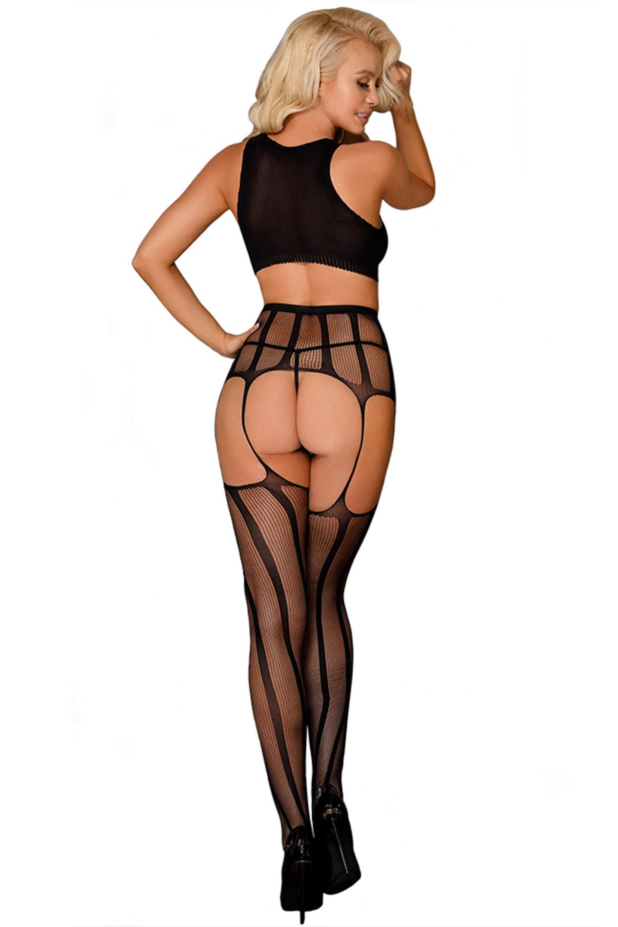 Top+Collant Resille T02 Noir T.u