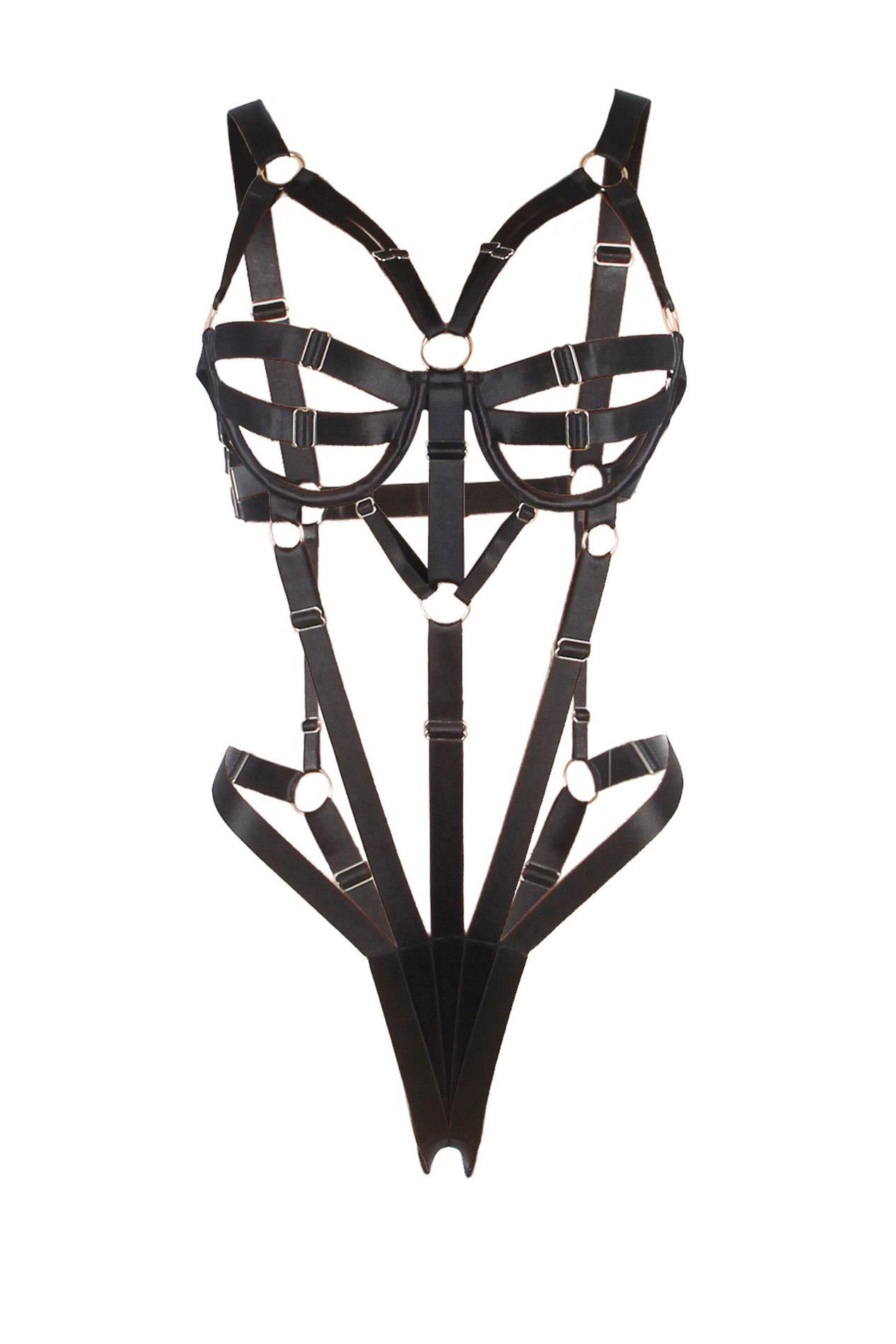 Adjustable Body Harness Black