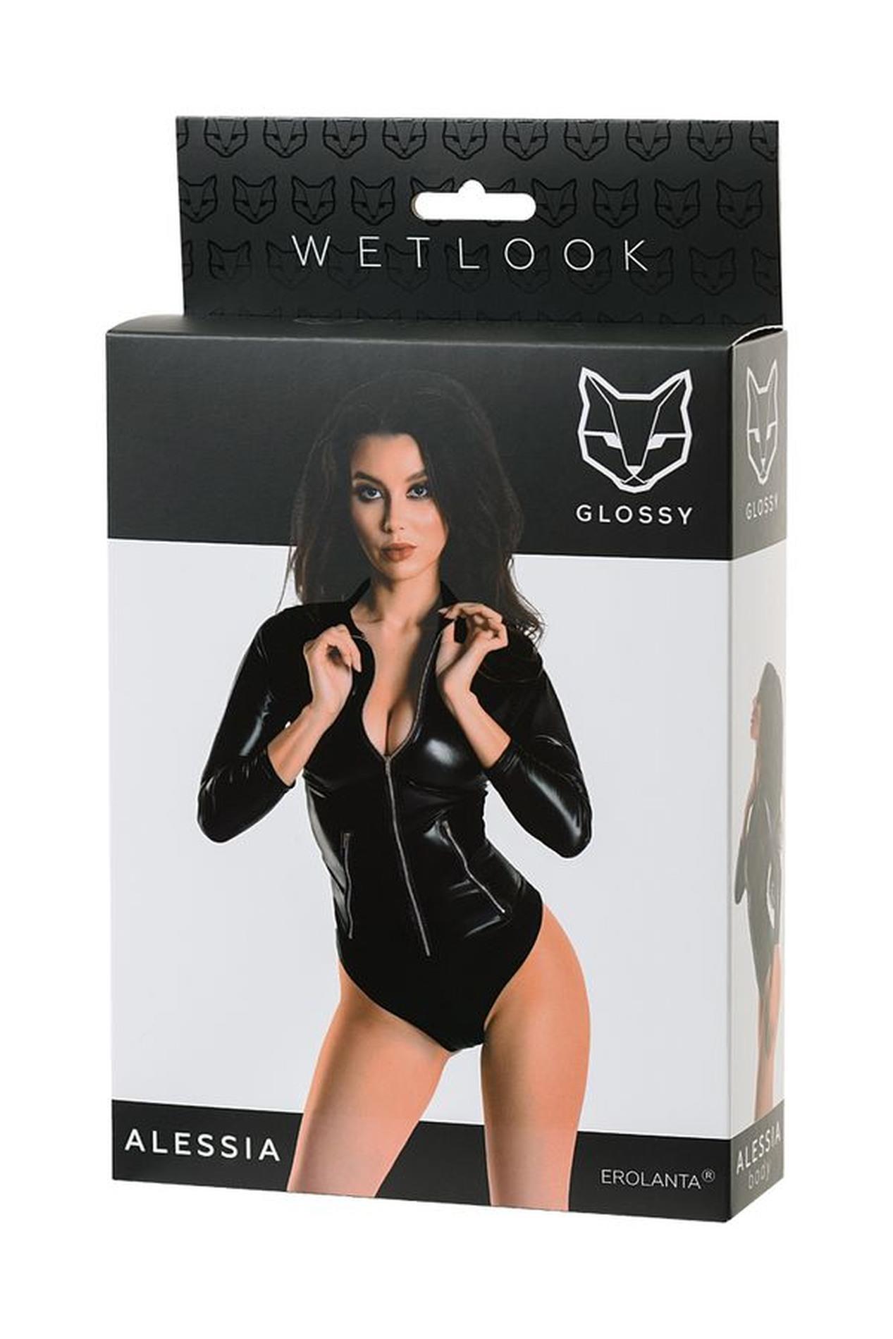 Wetlook Body Dress Alessia - Black S