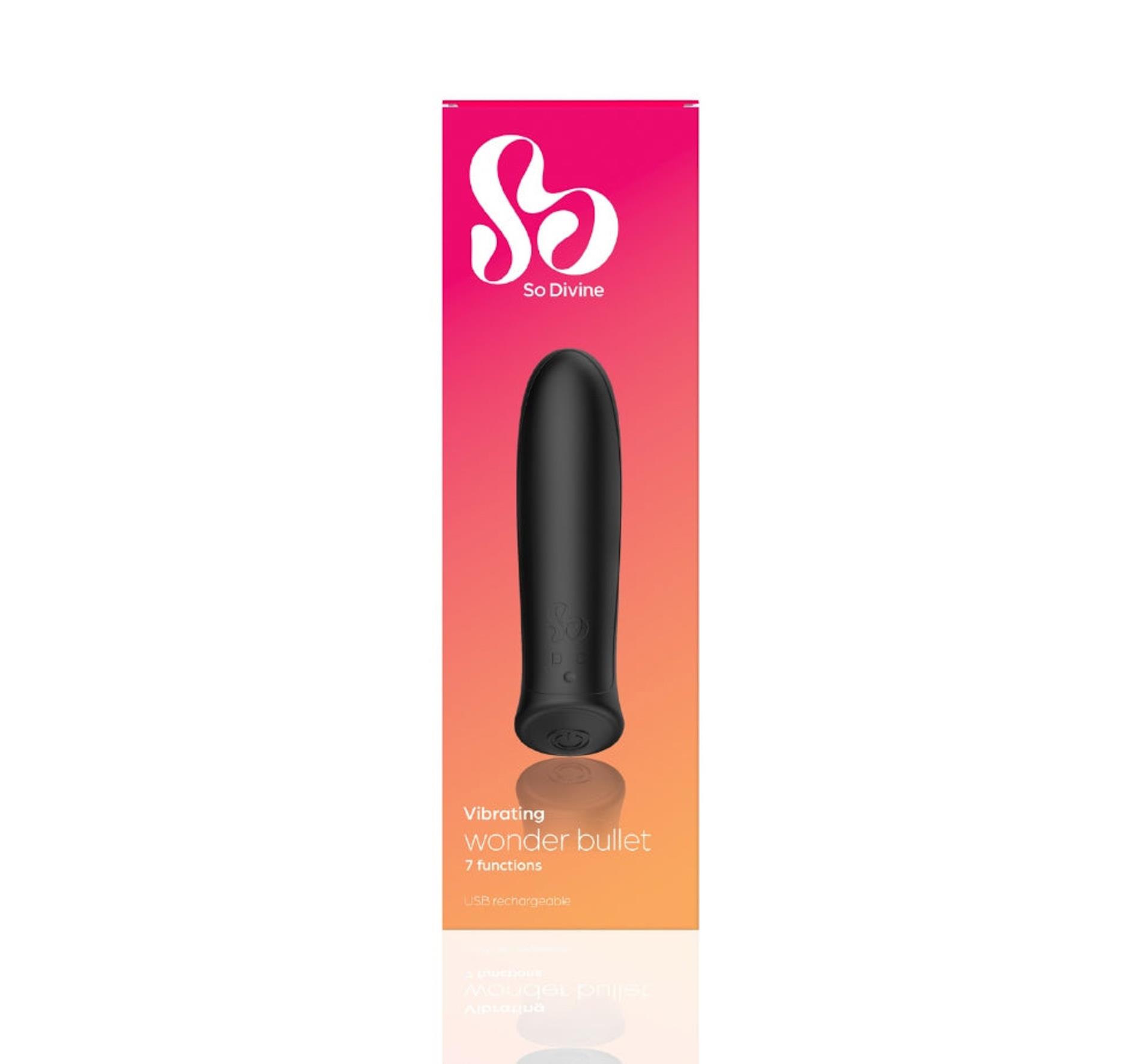 Rechargeable Wonder Bullet Vibrator Black