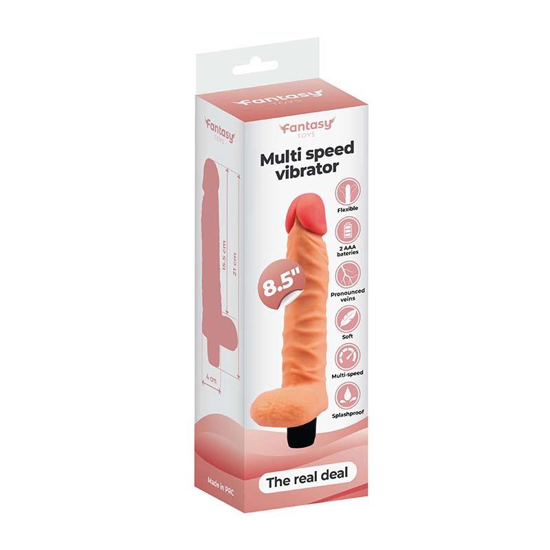 Soft Vibrator With Testicles 21 Cm – The Real Deal