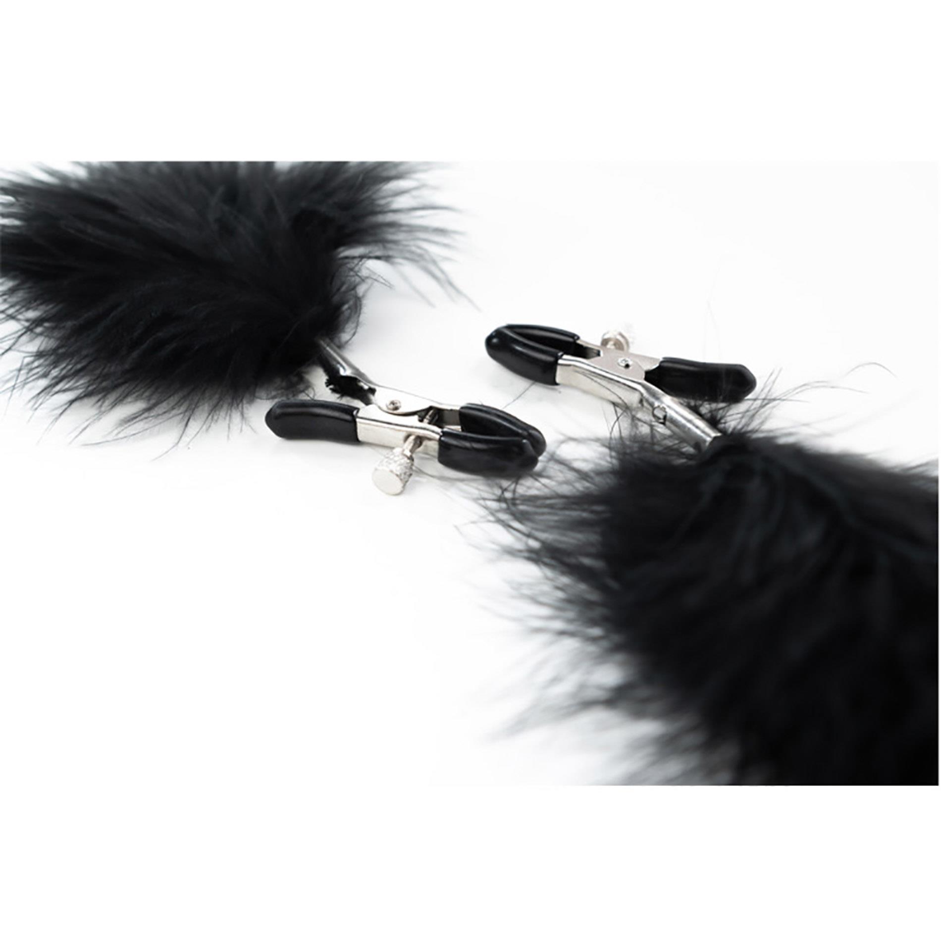 Feather Nipple Clamps With AdjustablePressure, And Soft Comfortable Pads