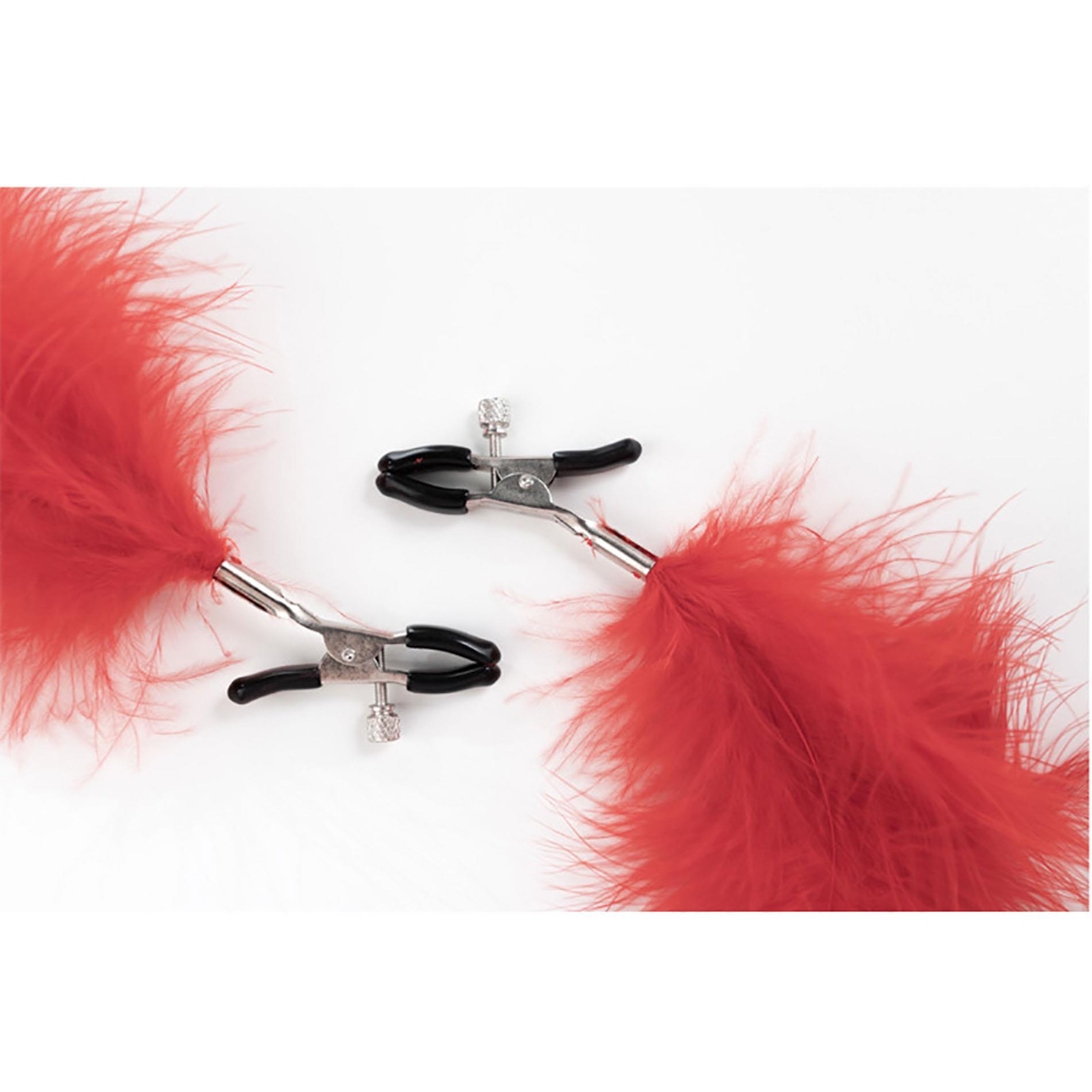 Feather Nipple Clamps With Adjustable
Pressure, And Soft Comfortable Pads