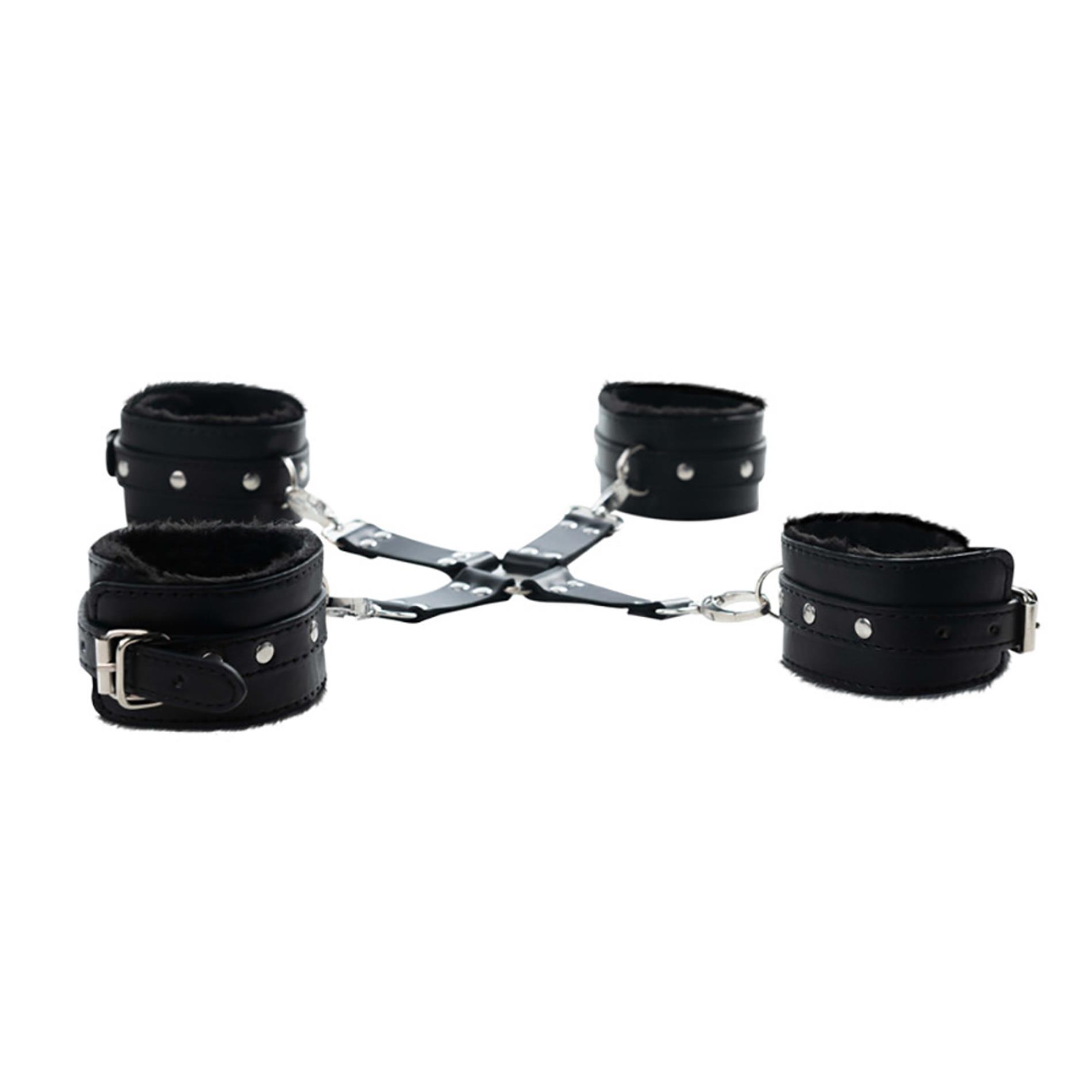 Black Hogtie With Comfy Wrist And Ankle Cuffs