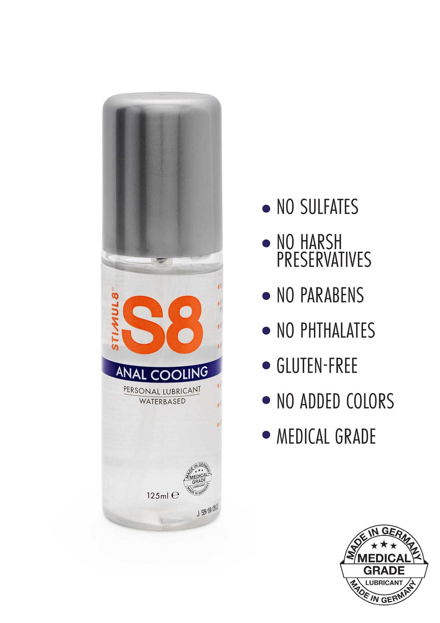 S8 Wb Cooling Anal Lube 125Ml Cooling