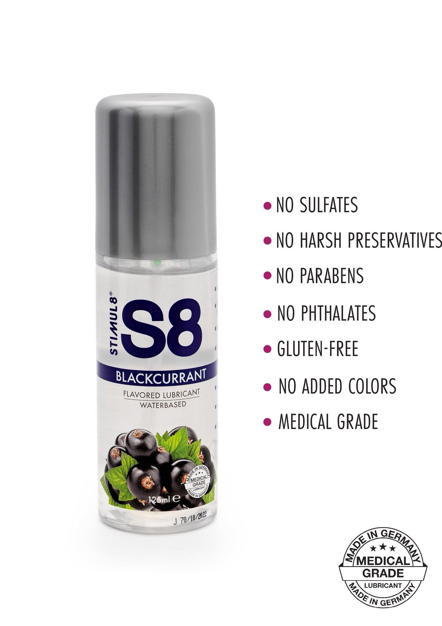 S8 Wb Flavored Lube 125Ml Blackcurrant