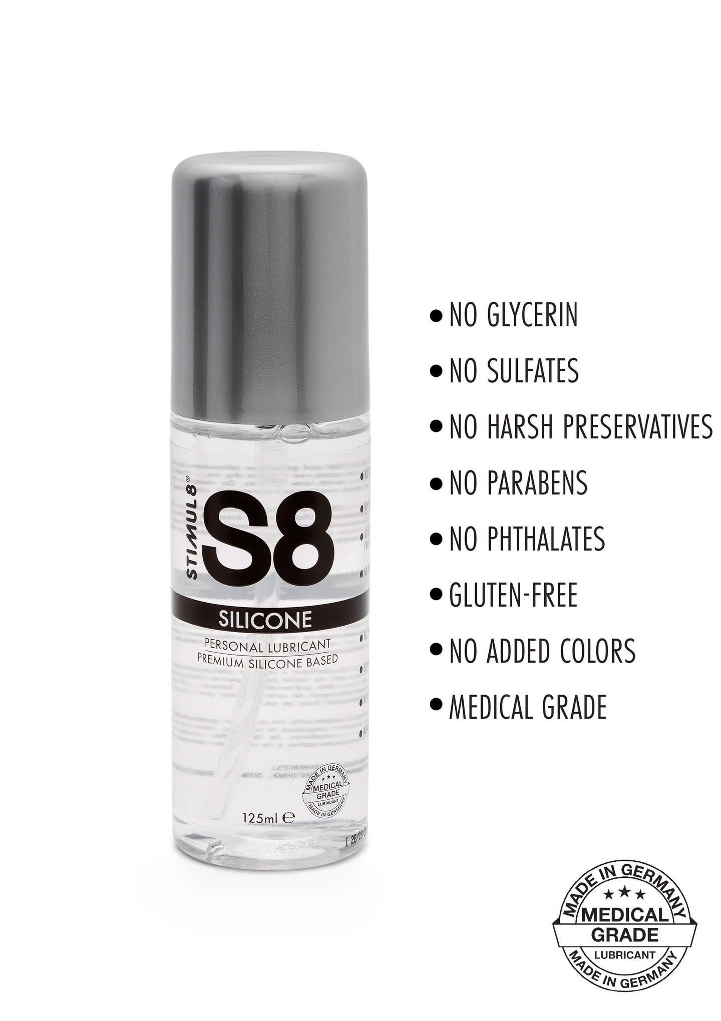 S8 Premium Silicone Lube 125Ml Original
