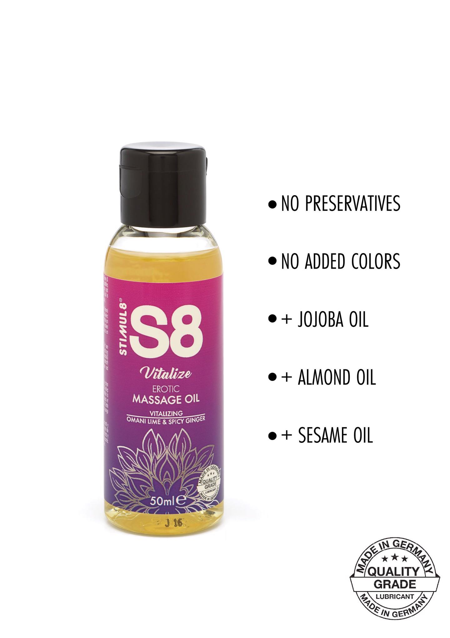 S8 Massage Oil 50Ml Omani Lime & Spicy Ginger