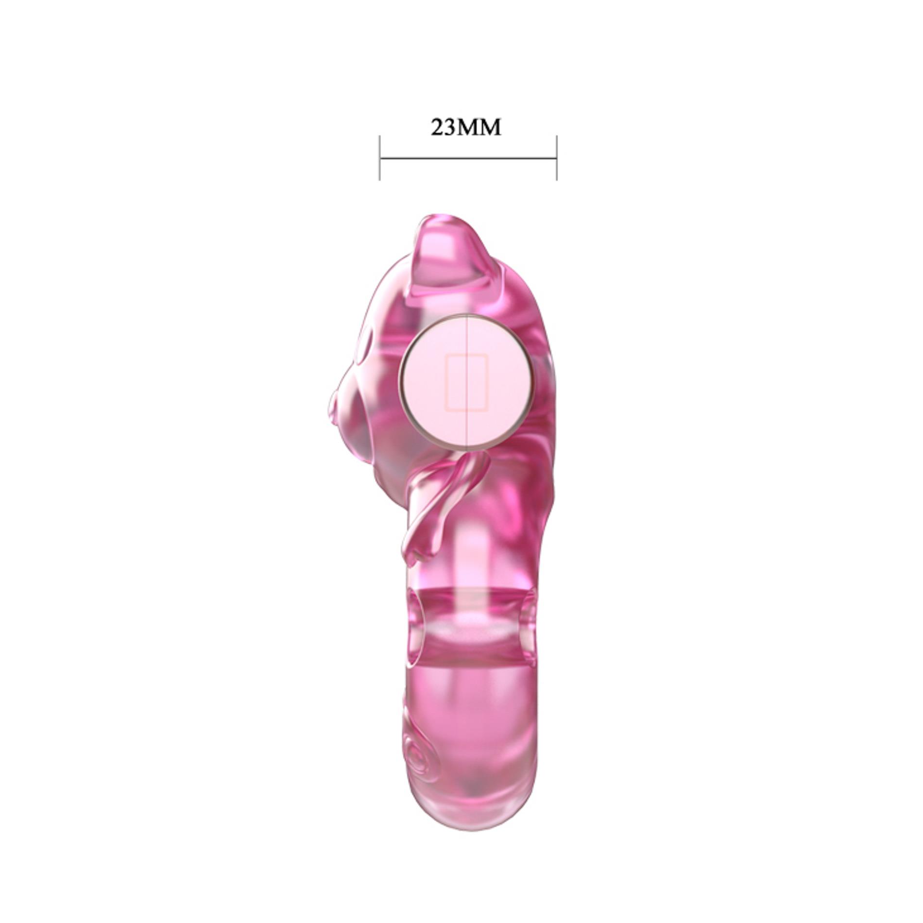 Vibrating Bear Cock Ring – Pink