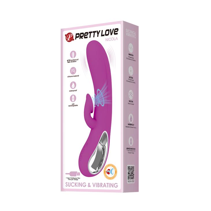 WIBRATOR MAZAŻER STYMULATOR NICOLA 12 FUNCTION SUCKING AND VIBRATING