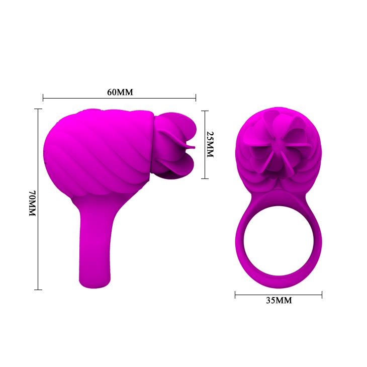 WIBRATOR MAZAŻER STYMULATOR Frances Rotating teaser cock ring