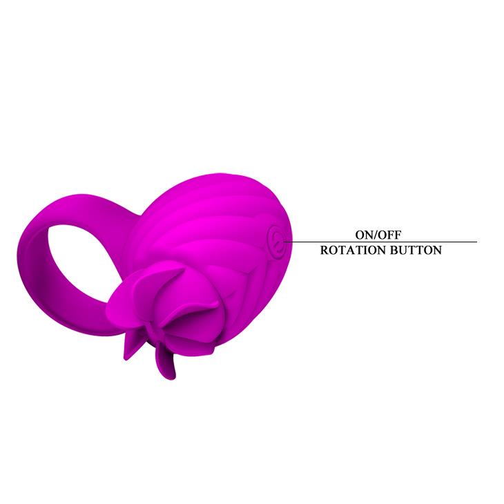 WIBRATOR MAZAŻER STYMULATOR Frances Rotating teaser cock ring