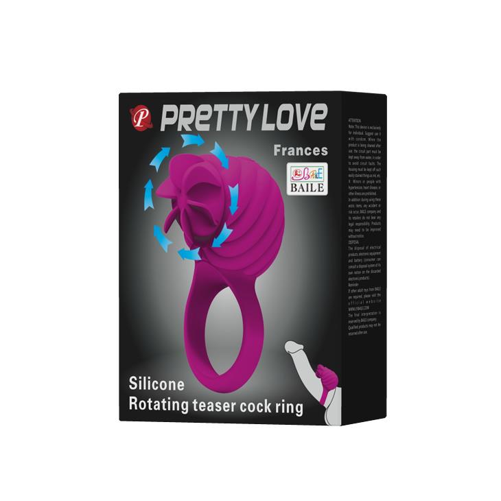 WIBRATOR MAZAŻER STYMULATOR Frances Rotating teaser cock ring