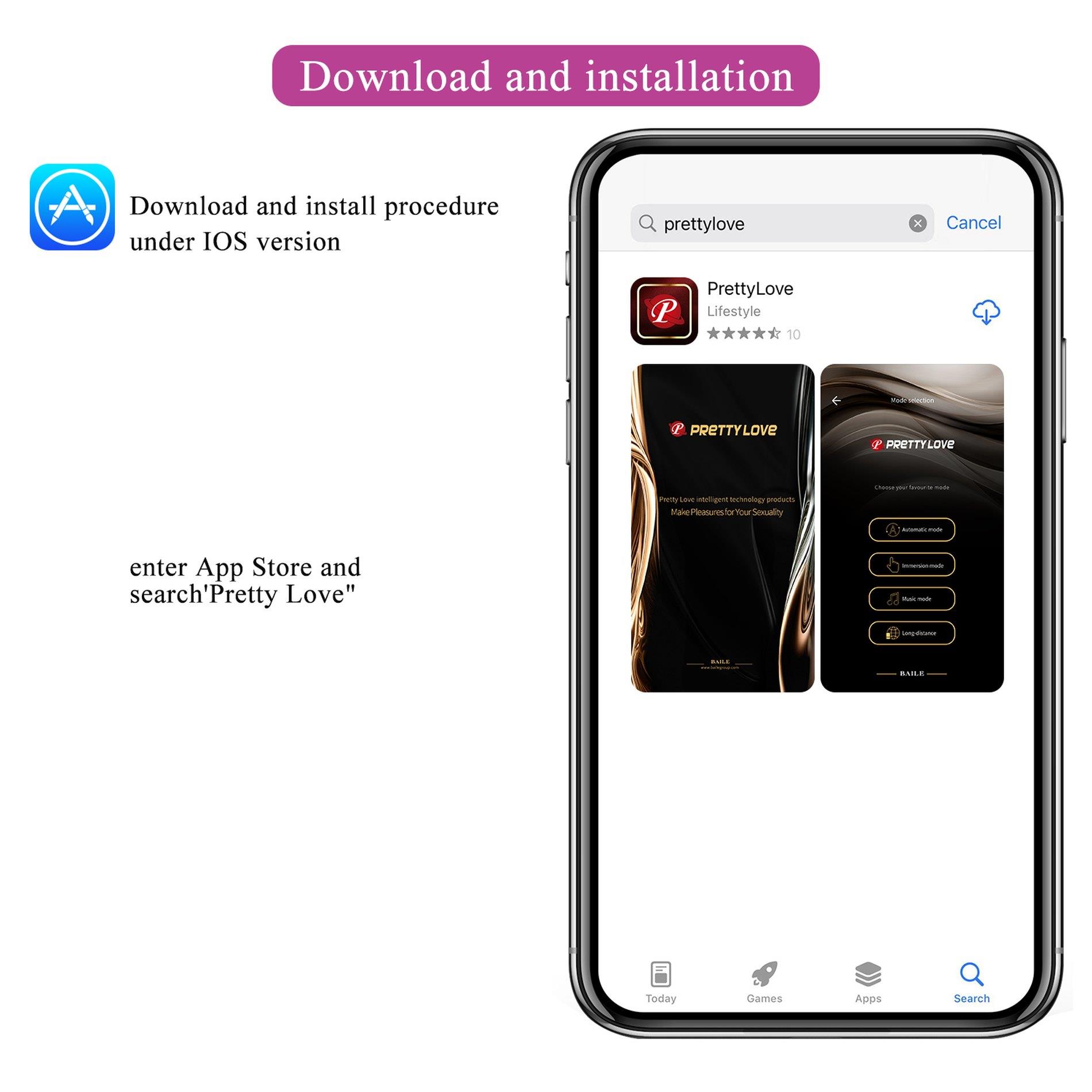 Pretty Love - Catalina, 12 Vibration Functions Mobile App Long-Distance