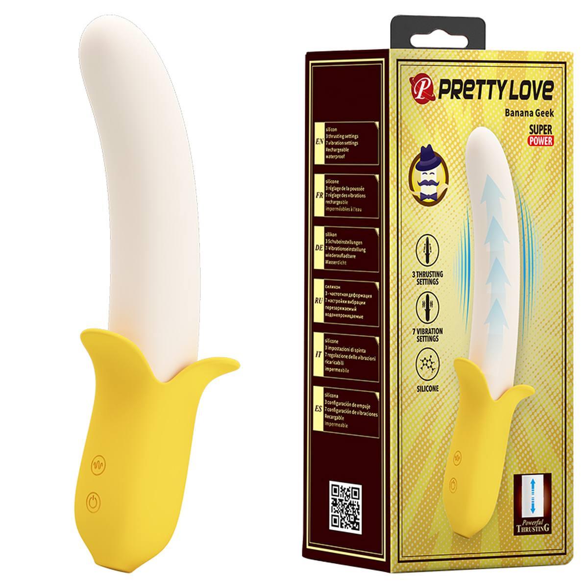 Pretty Love - Banana Greek, 7 Vibration Functions 3 Thrusting Settings