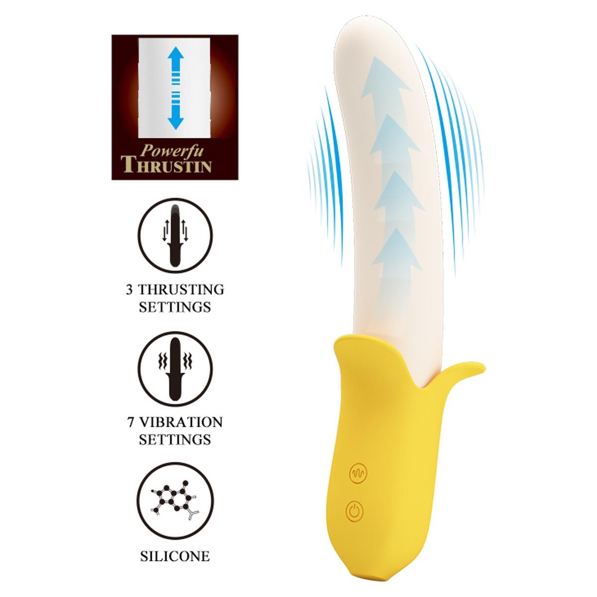Pretty Love - Banana Greek, 7 Vibration Functions 3 Thrusting Settings