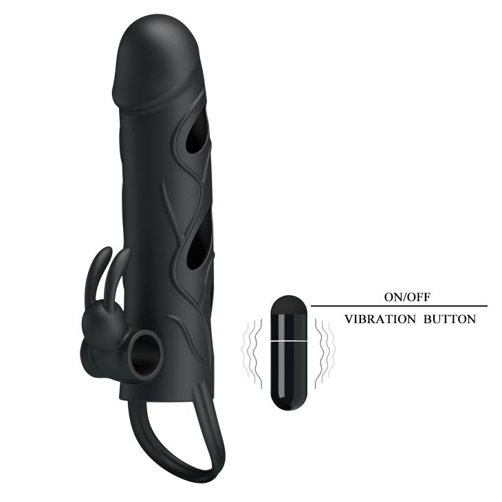 Pretty Love - Penis Sleeve With Ball Strap Vibration