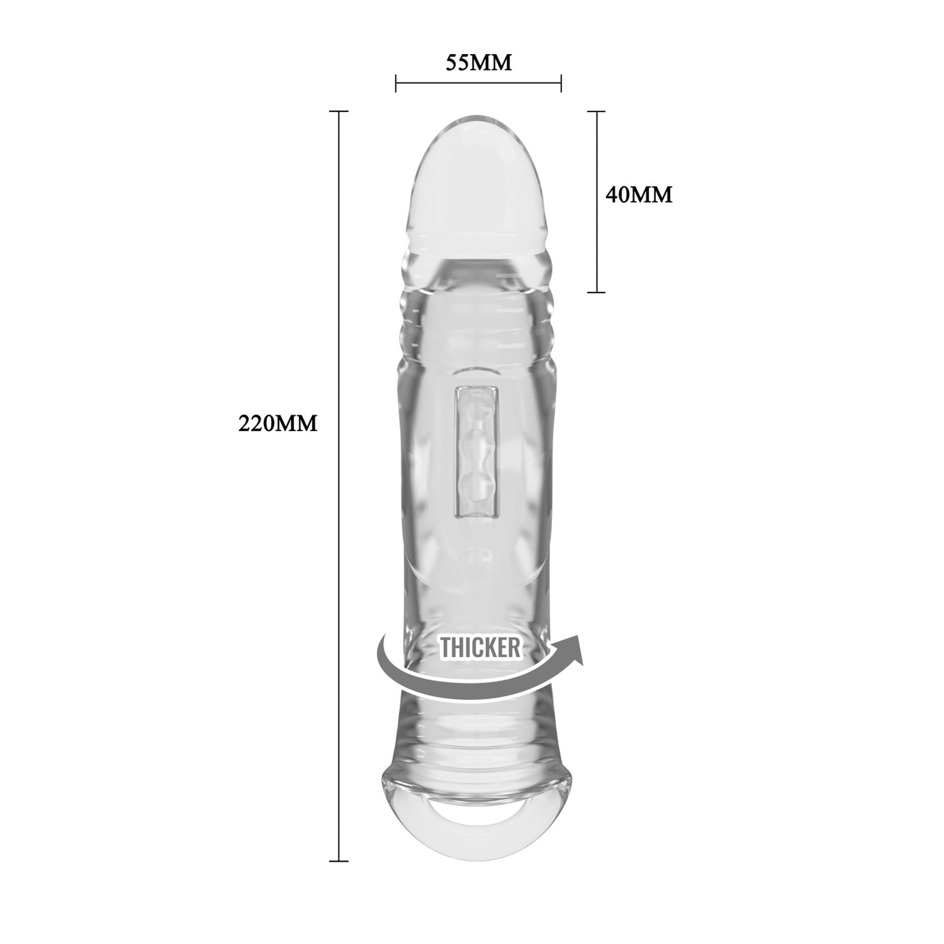 Pretty Love Penis Sleeve 8.7" Extender – Clear