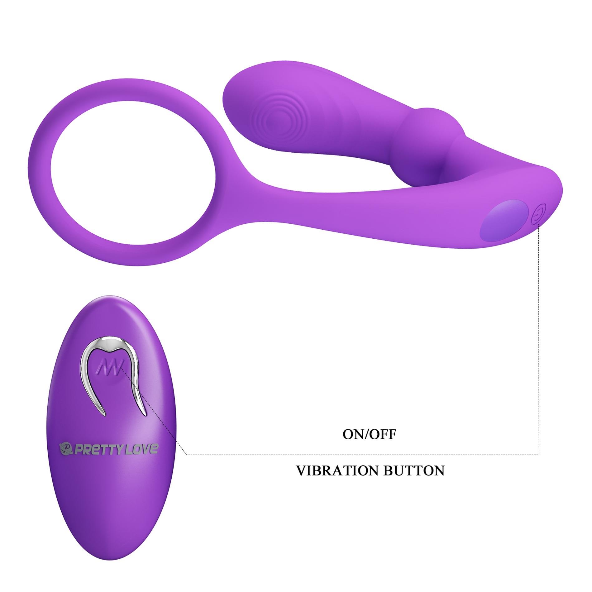 Pretty Love - Warren Purple, Wireless Remote Control 12 Pulse Wave Settings