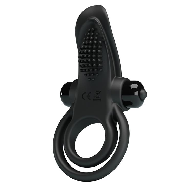 Pretty Love - Vibrant Penis Ring Black- 10 Function Vibrations