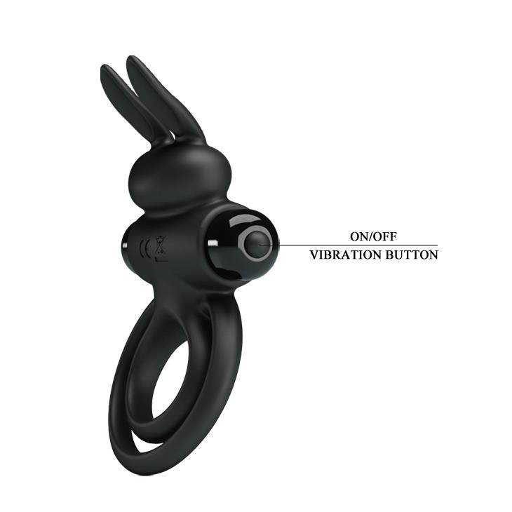 Pretty Love - Vibrant Penis Ring Iii Black