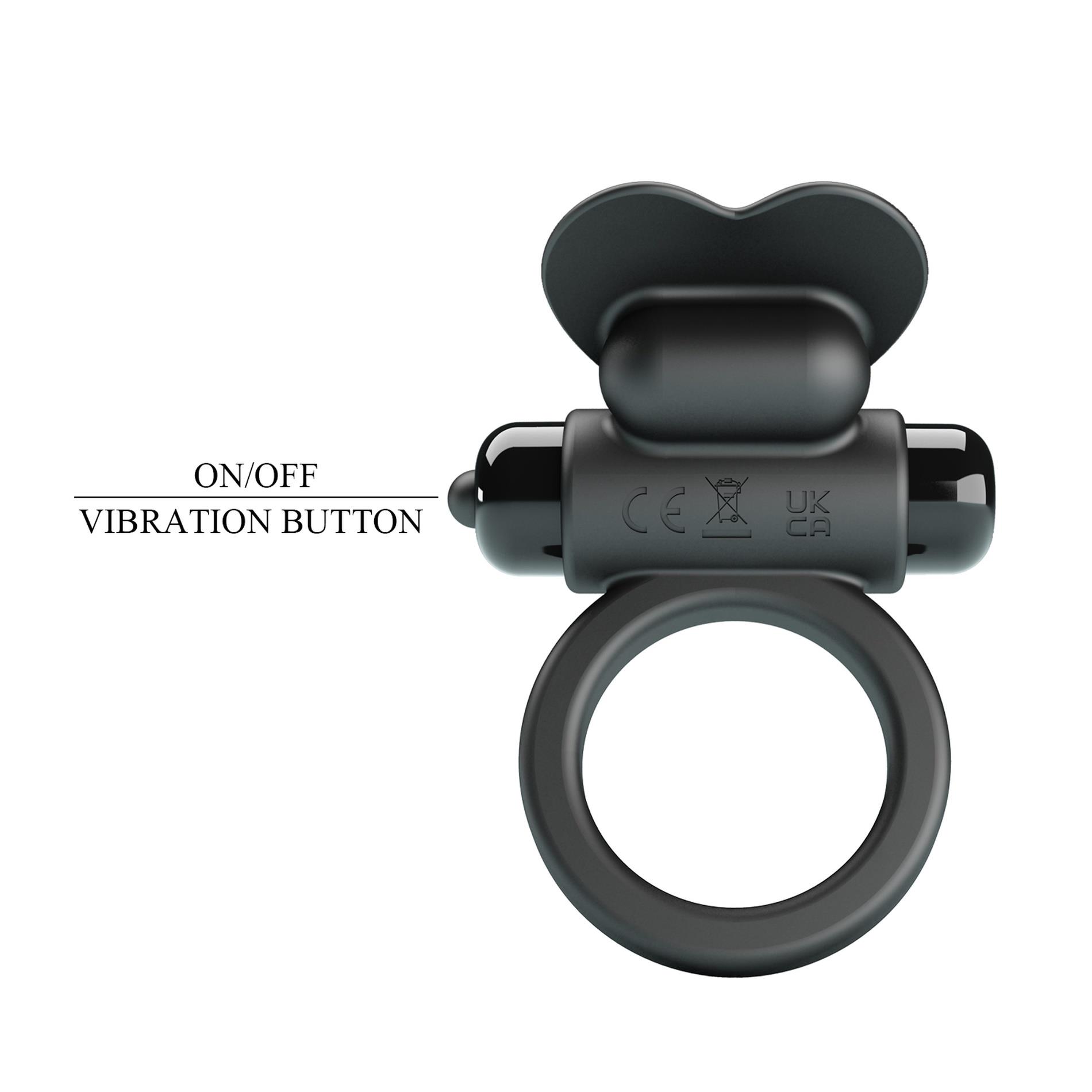 Pretty Love - Vibrant Penis Ring Debonaire Black, 10 Vibration Functions