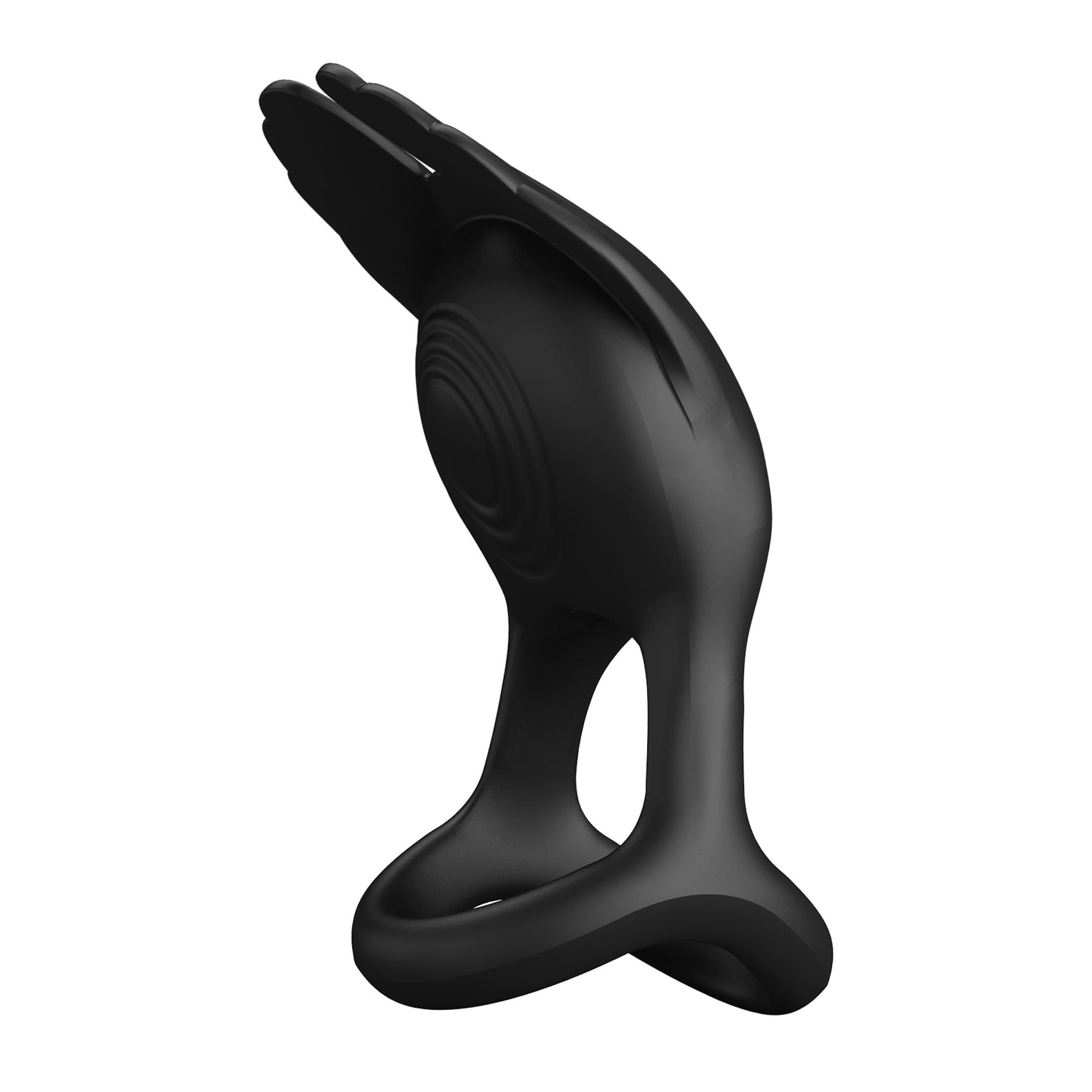 Pretty Love - Vibrant Penis Ring Silas Black, 7 Vibration Functions