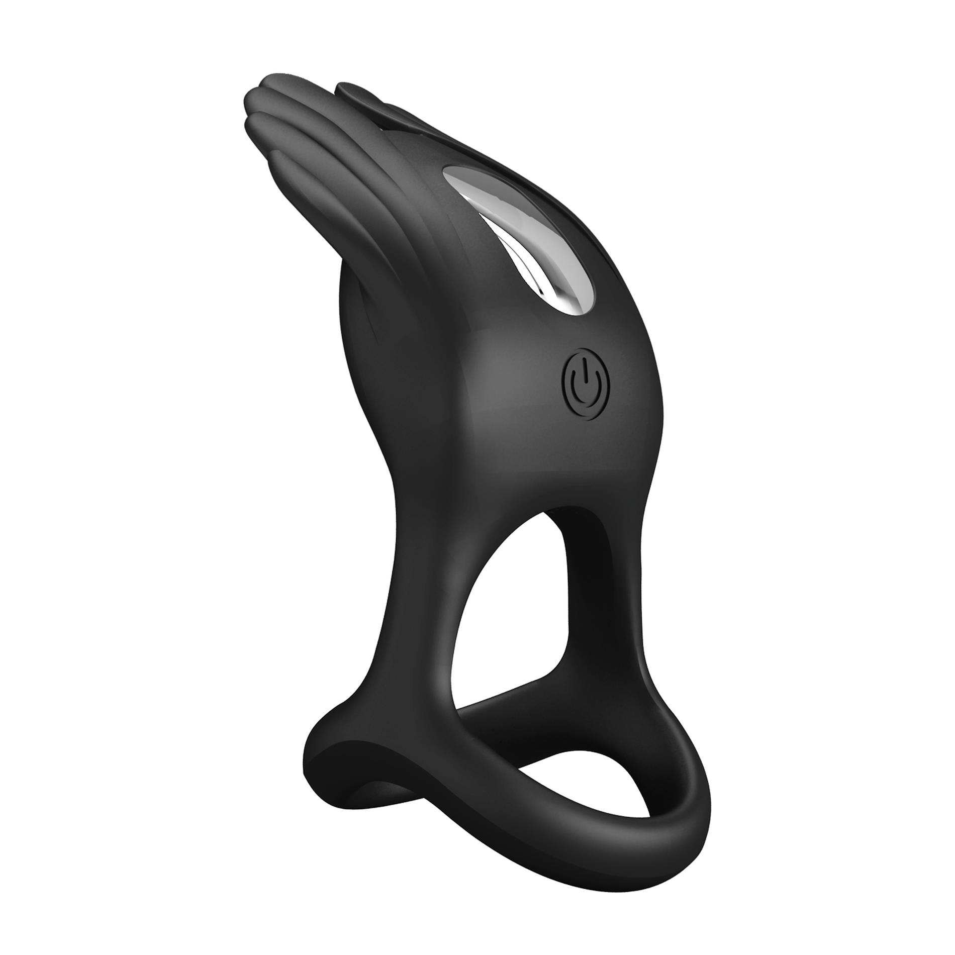 Pretty Love - Vibrant Penis Ring Silas Black, 7 Vibration Functions