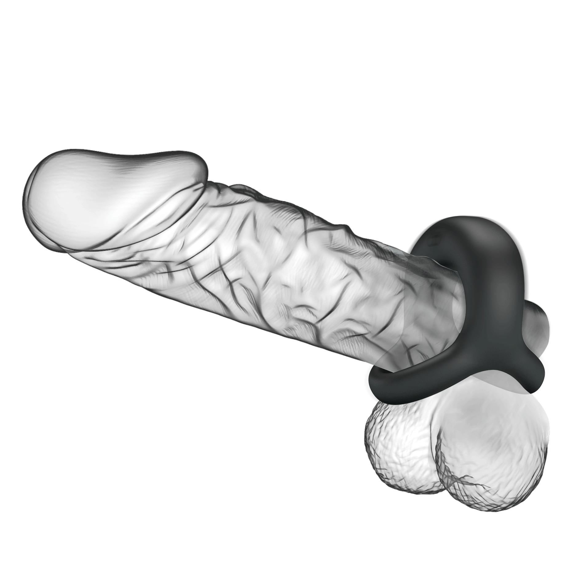 Pretty Love - Vibrant Penis Ring Elliott Black, 10 Vibration Functions