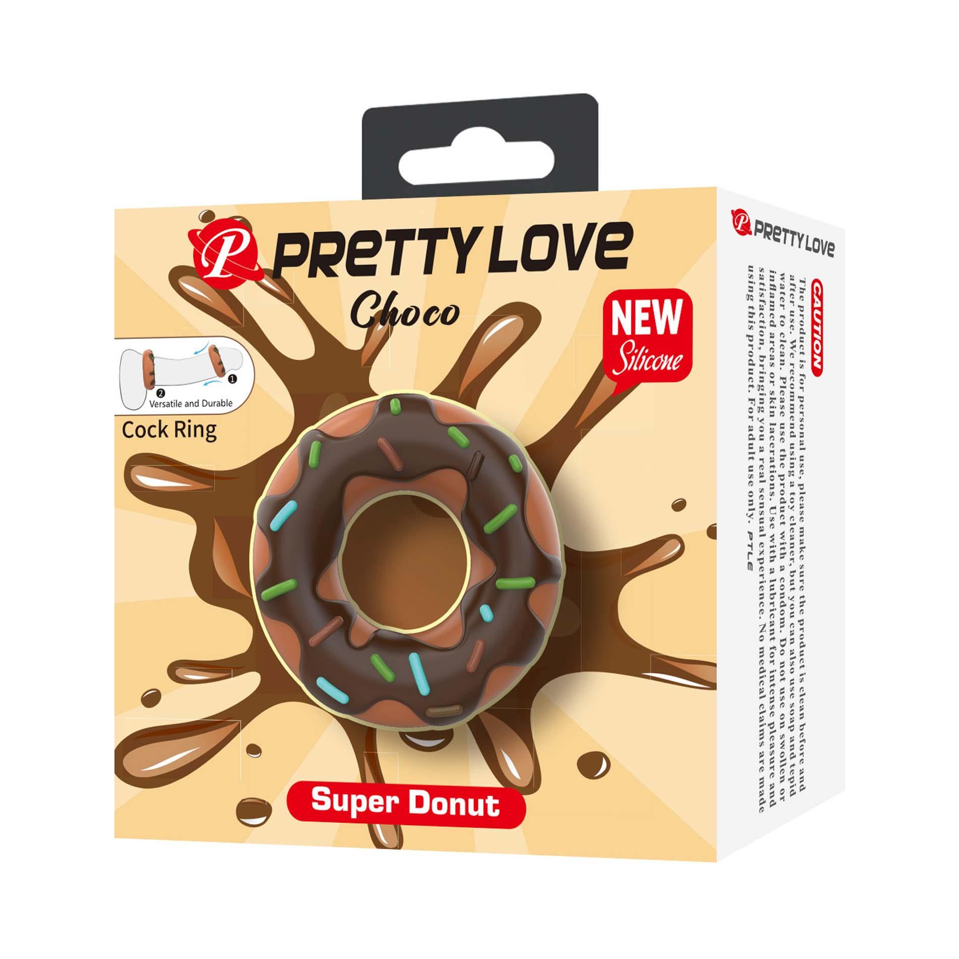 Pretty Love Choco Super Donut Silicone Cock Ring