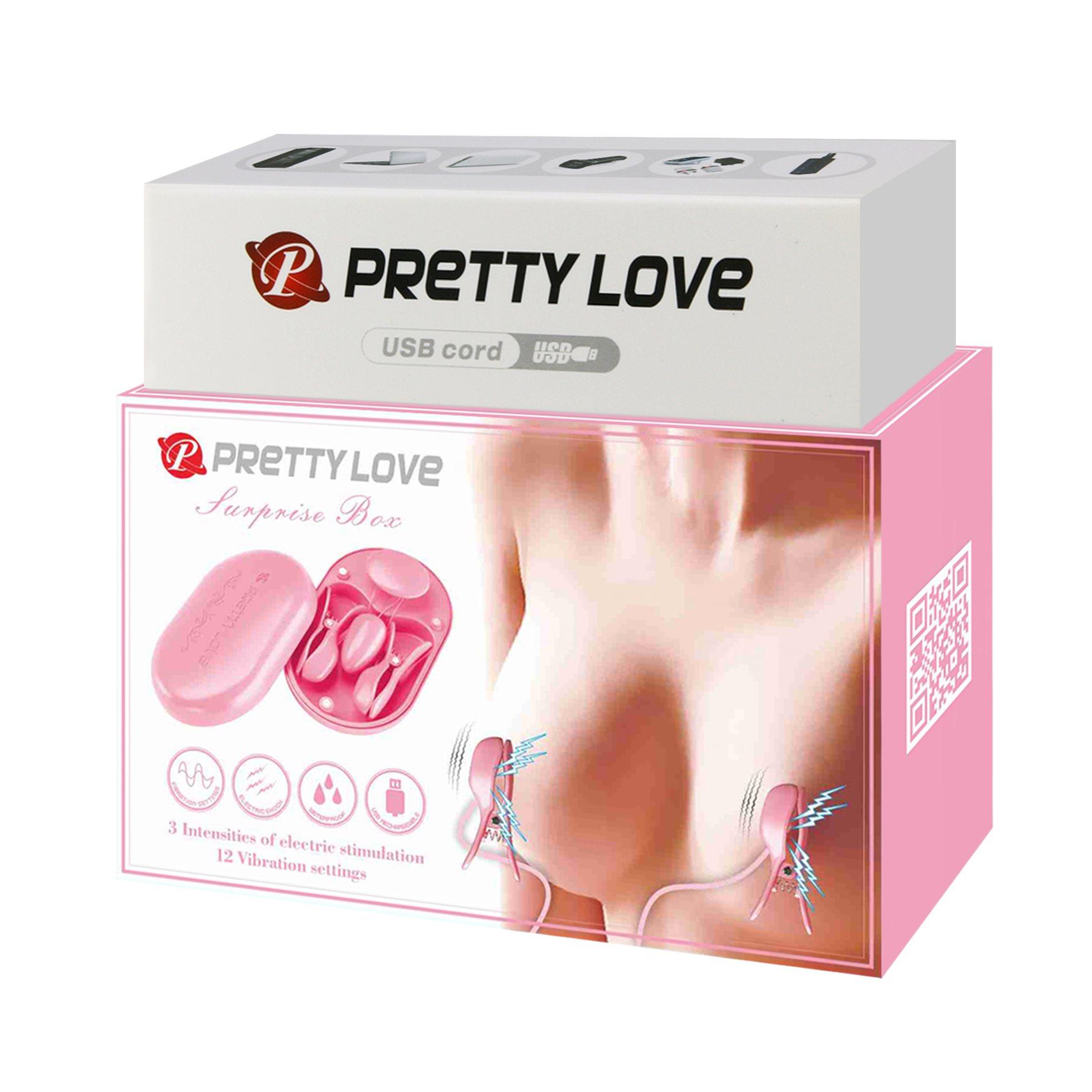 Pretty Love - Surprise Box Pink, 12 Vibration Functions 3 Electric Shock