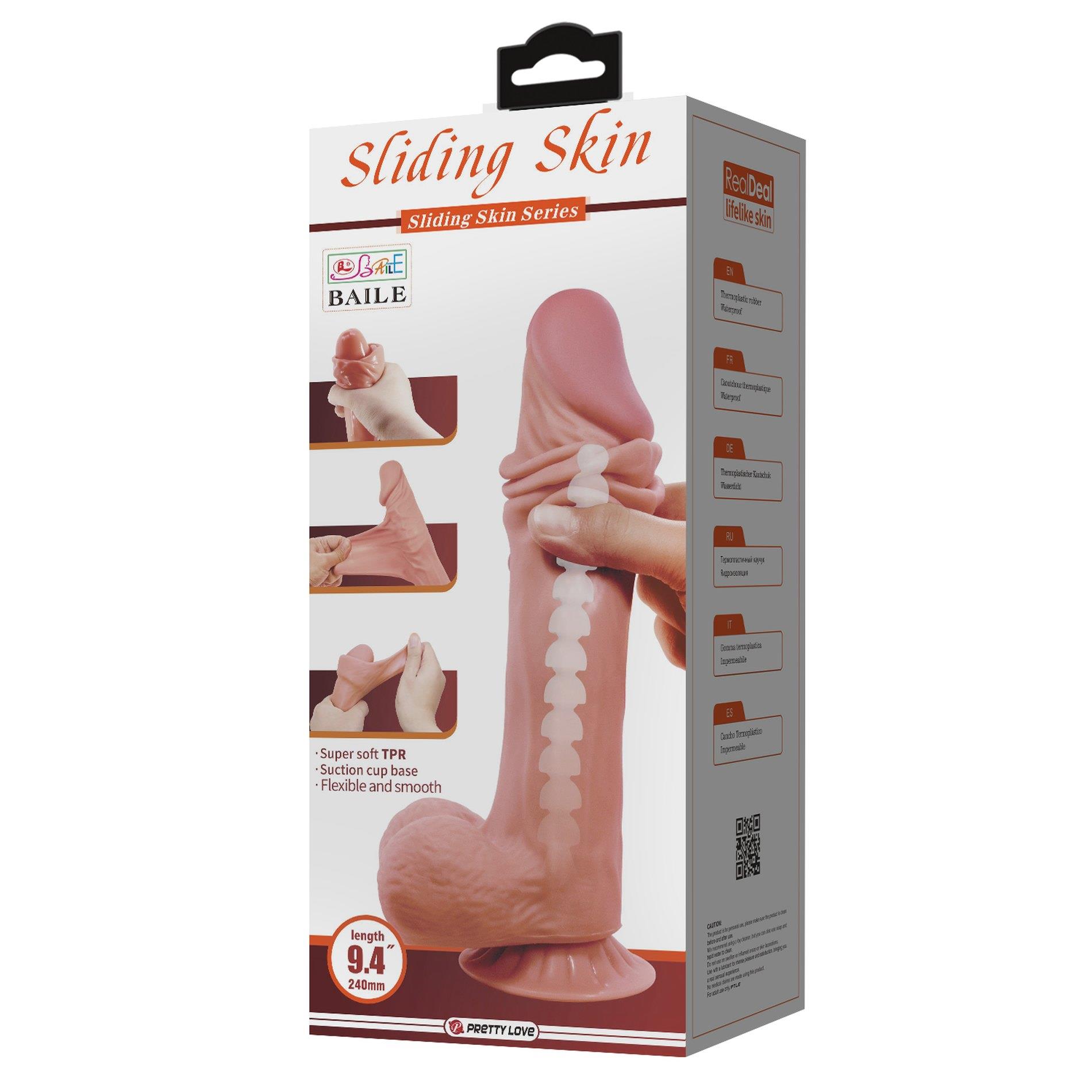 Baile - Sliding Skin 9,4'' Suction Base Bendable Tpr