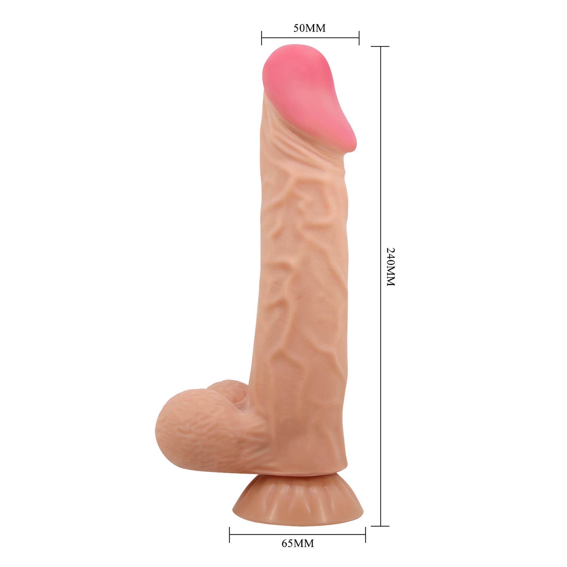 Baile - Sliding Skin 9,4'' Flesh Vibration Bendable Suction Base Tpr Abs