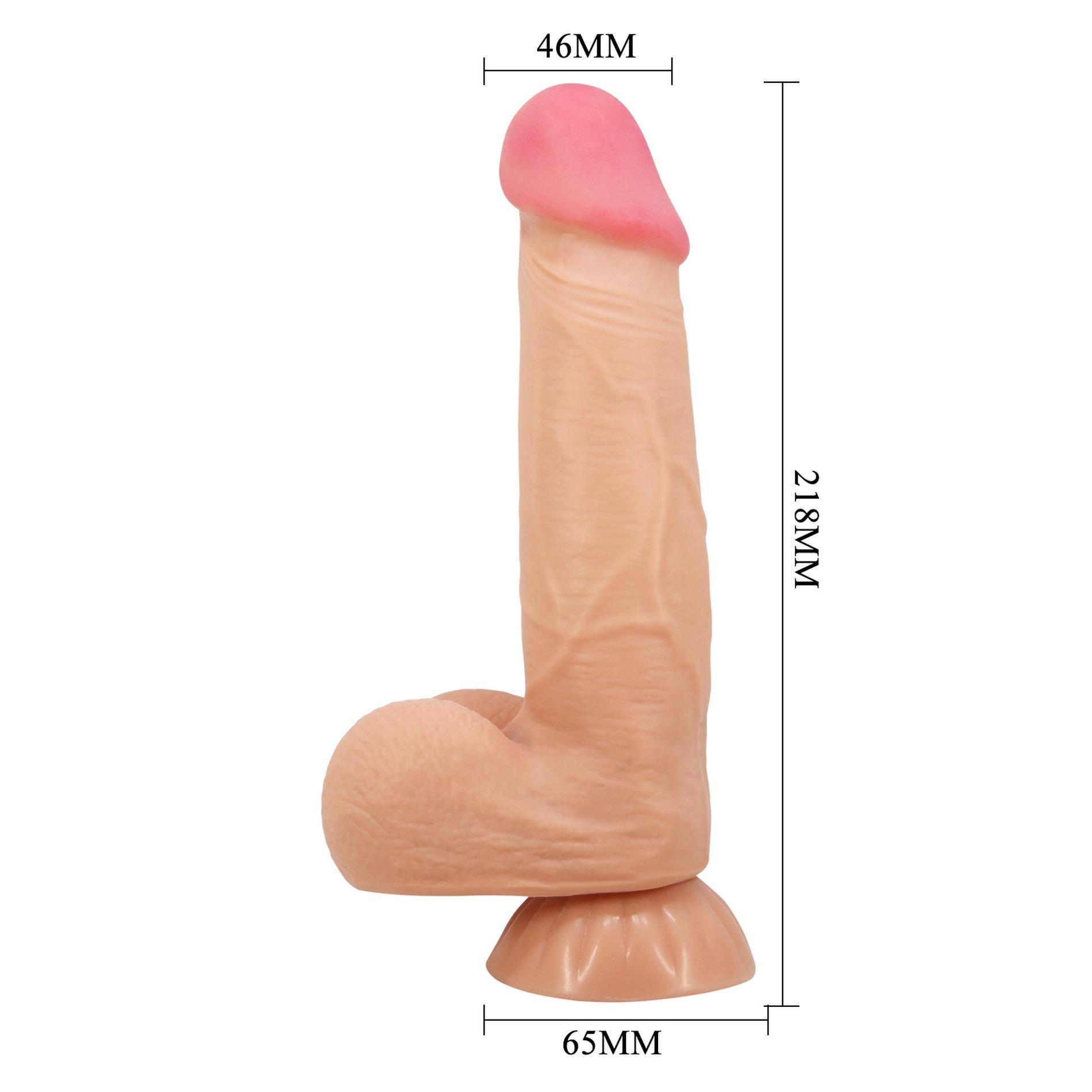 Baile - Sliding Skin 8,5'' Flesh Suction Base Bendable Tpr