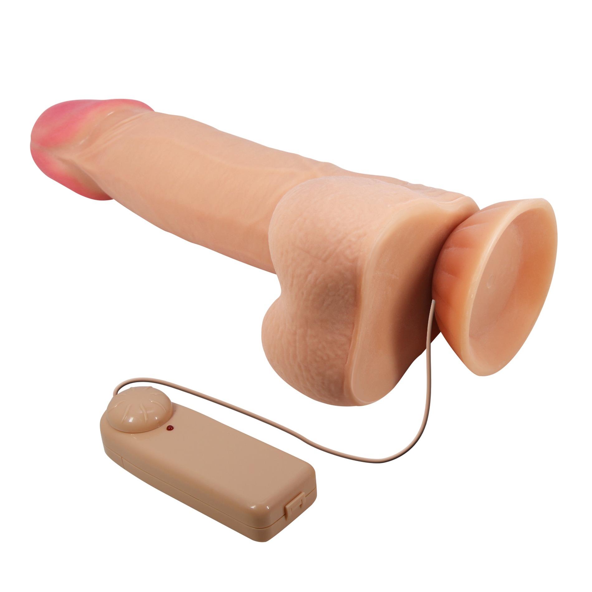 Baile - Sliding Skin 8,5'' Flesh Vibration Bendable Suction Base Tpr Abs