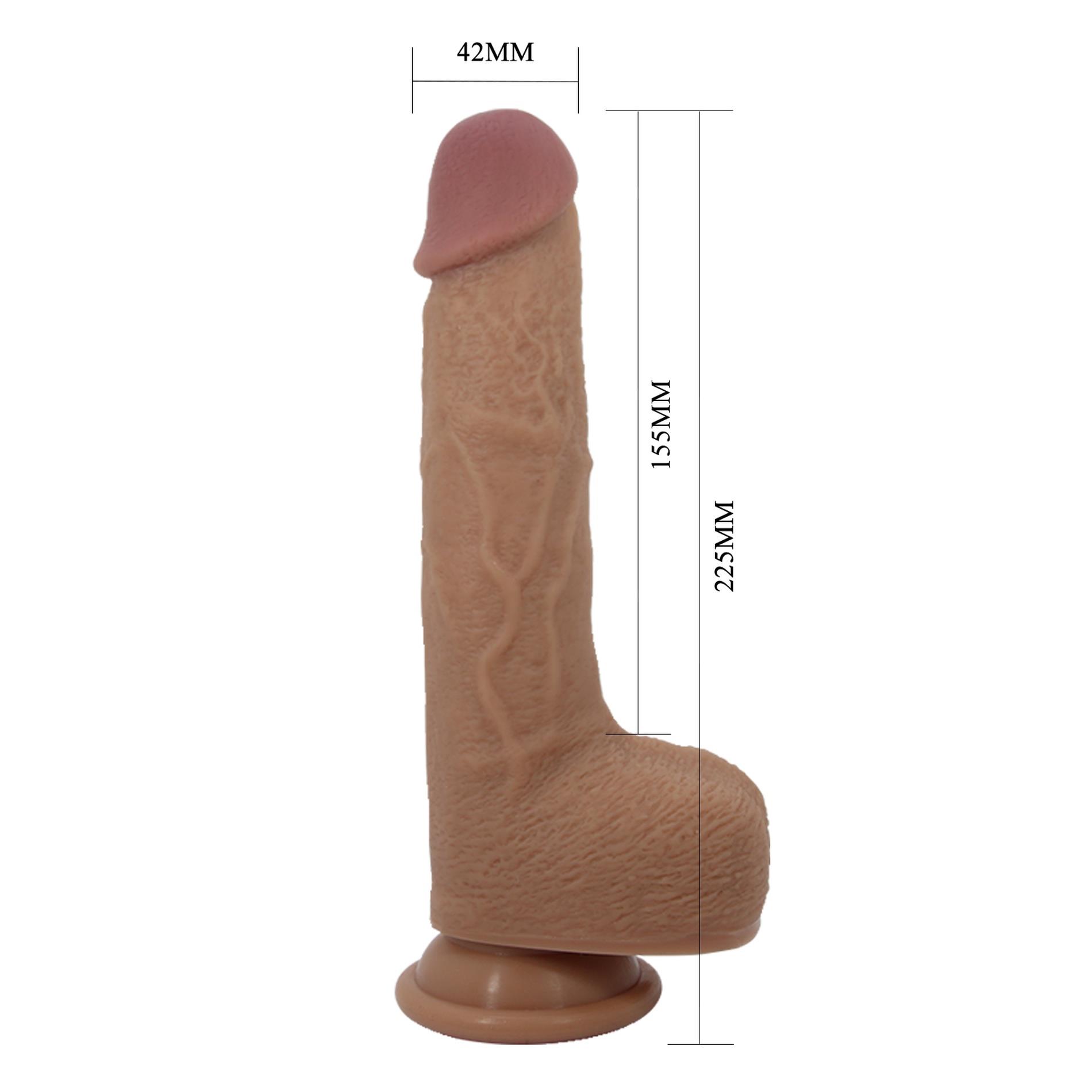 Pretty Love - Tommy 8,9'' Light Brown, 3 Vibration Functions 3 Thrusting
