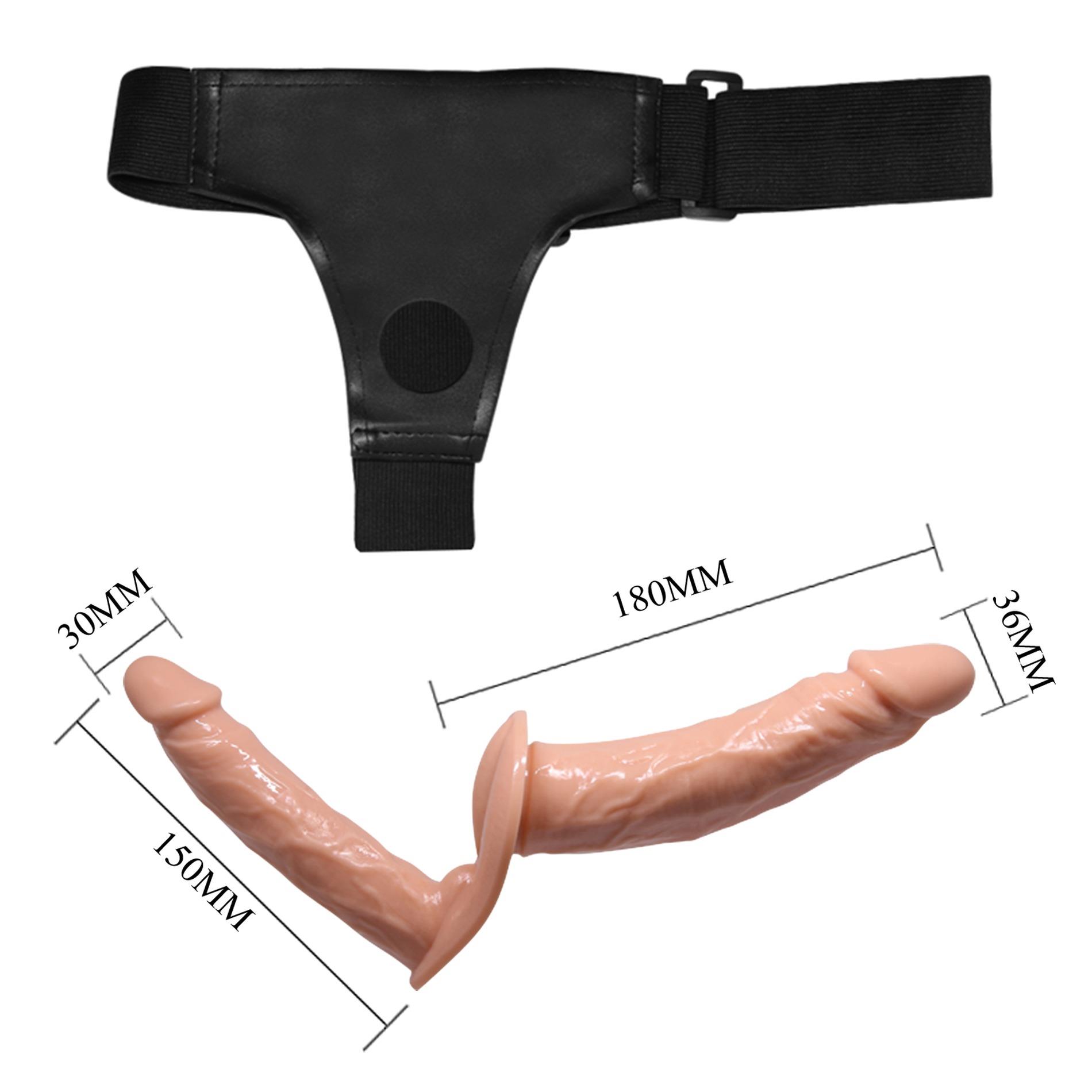 Baile -Strap On Double Dildos, 7.1''+5.9''