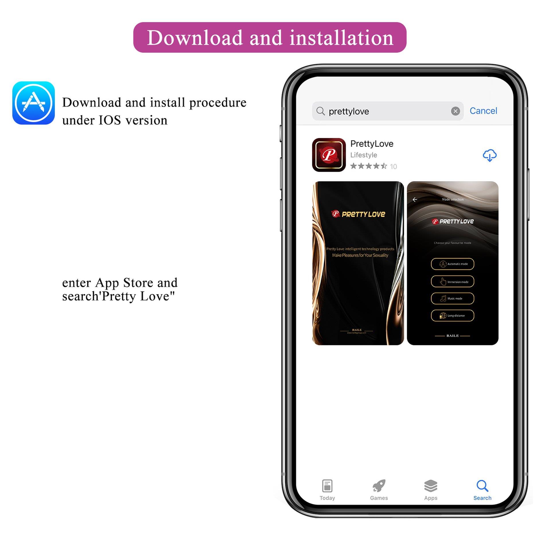 Franz, 10 Vibration Functions Mobile App Remote Control