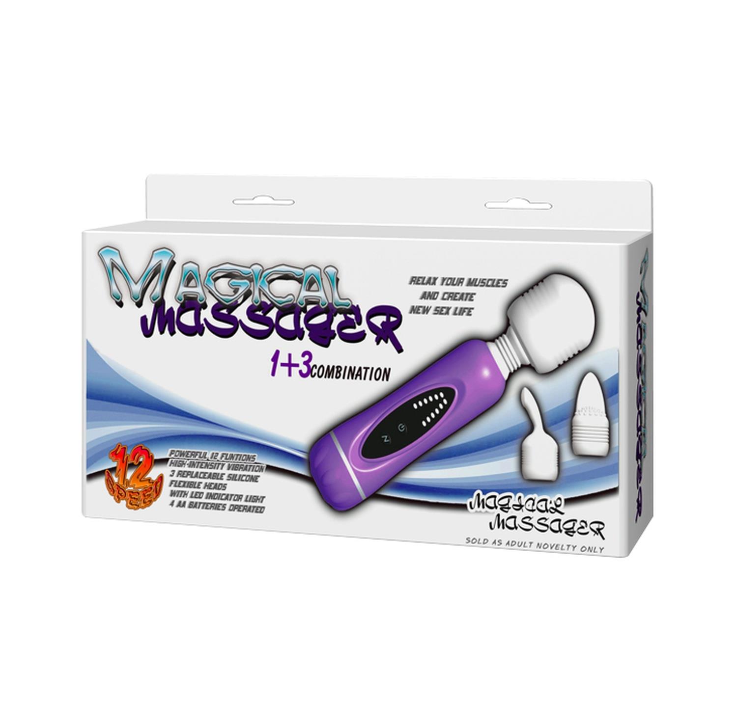 Baile- Magical Massager,1+3 Combination,  12 Vibration Functions
