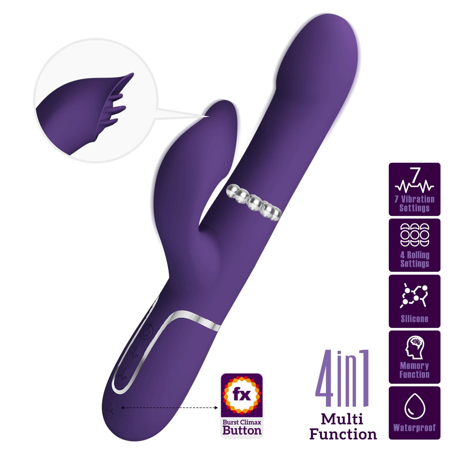 Pretty Love - Falin Dark Purple, 7 Vibration Functions 4 Rolling Functions