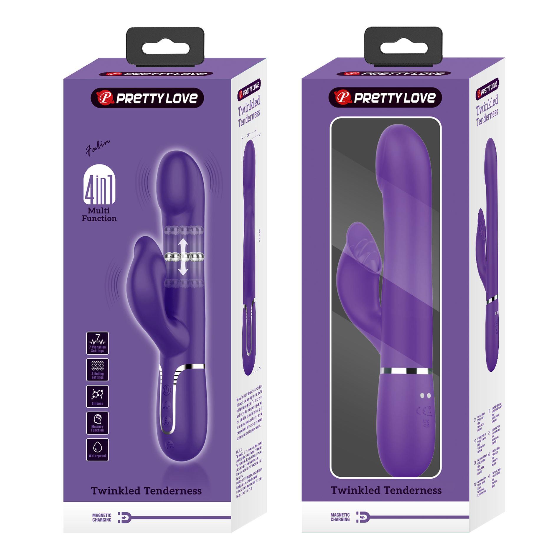 Pretty Love - Falin Dark Purple, 7 Vibration Functions 4 Rolling Functions