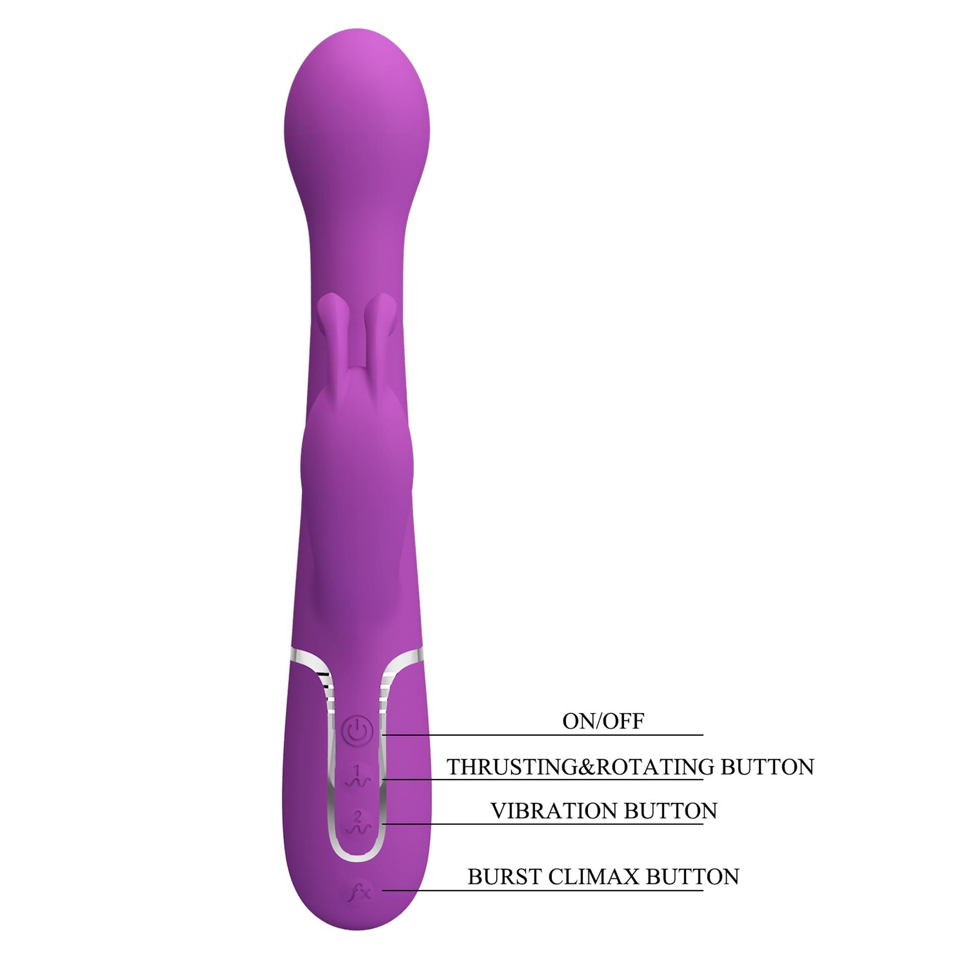 Pretty Love - Dejon Purple, 7 Vibration Functions 4 Thrusting Settings