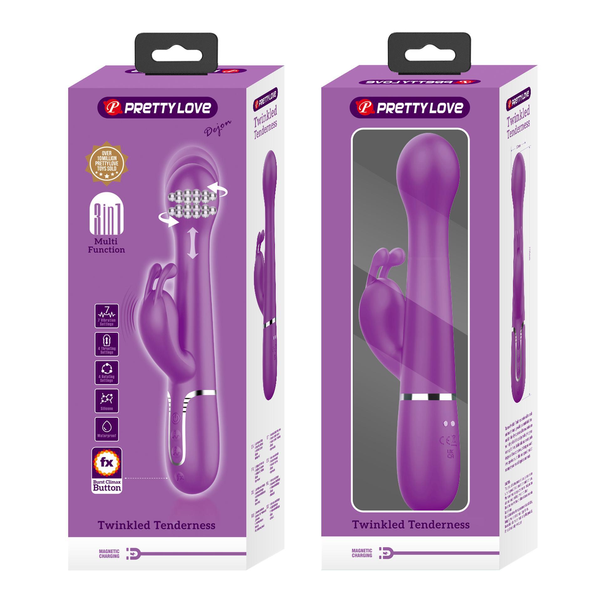 Pretty Love - Dejon Purple, 7 Vibration Functions 4 Thrusting Settings
