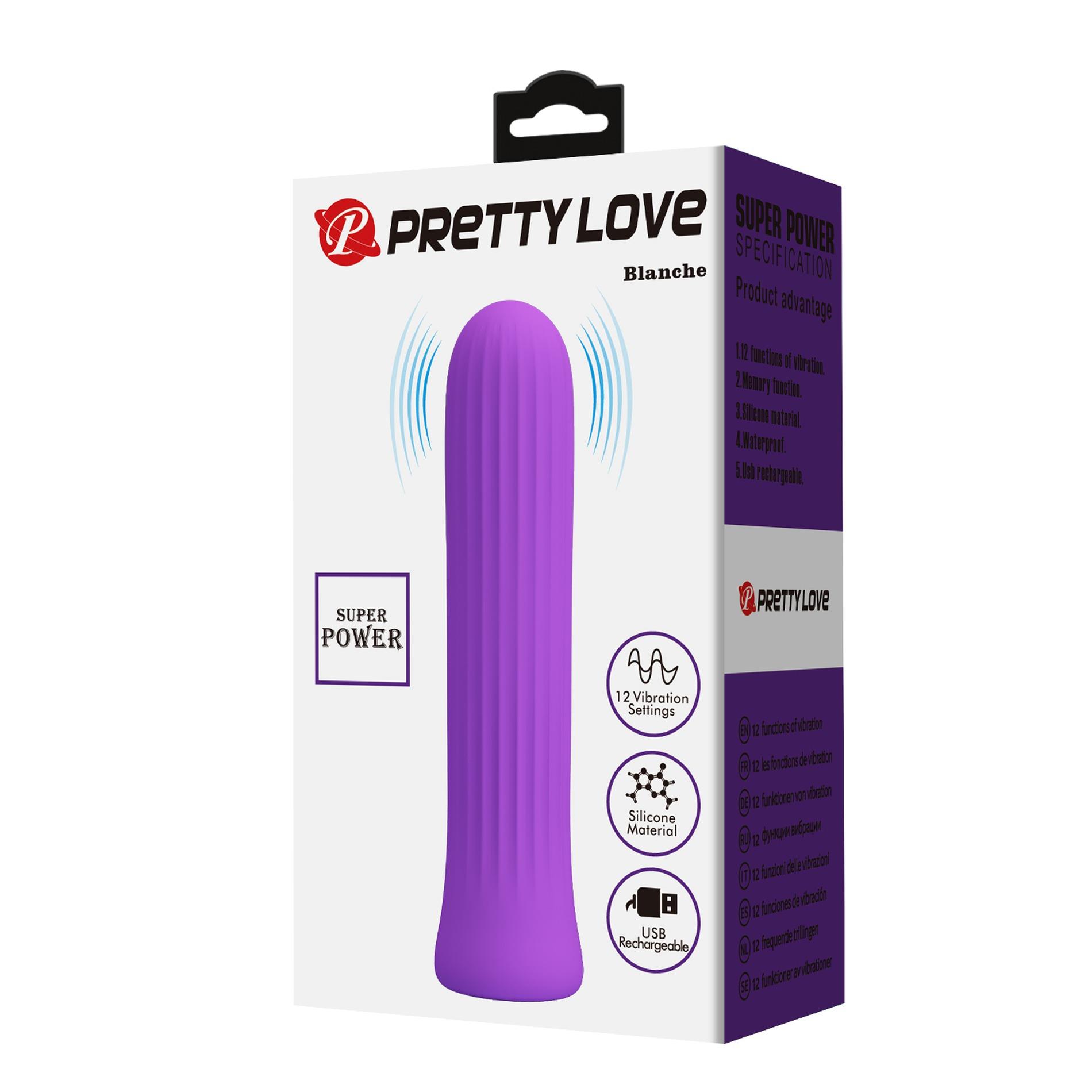 Pretty Love - Blanche Dark Purple, 12 Vibration Functions Memory Function